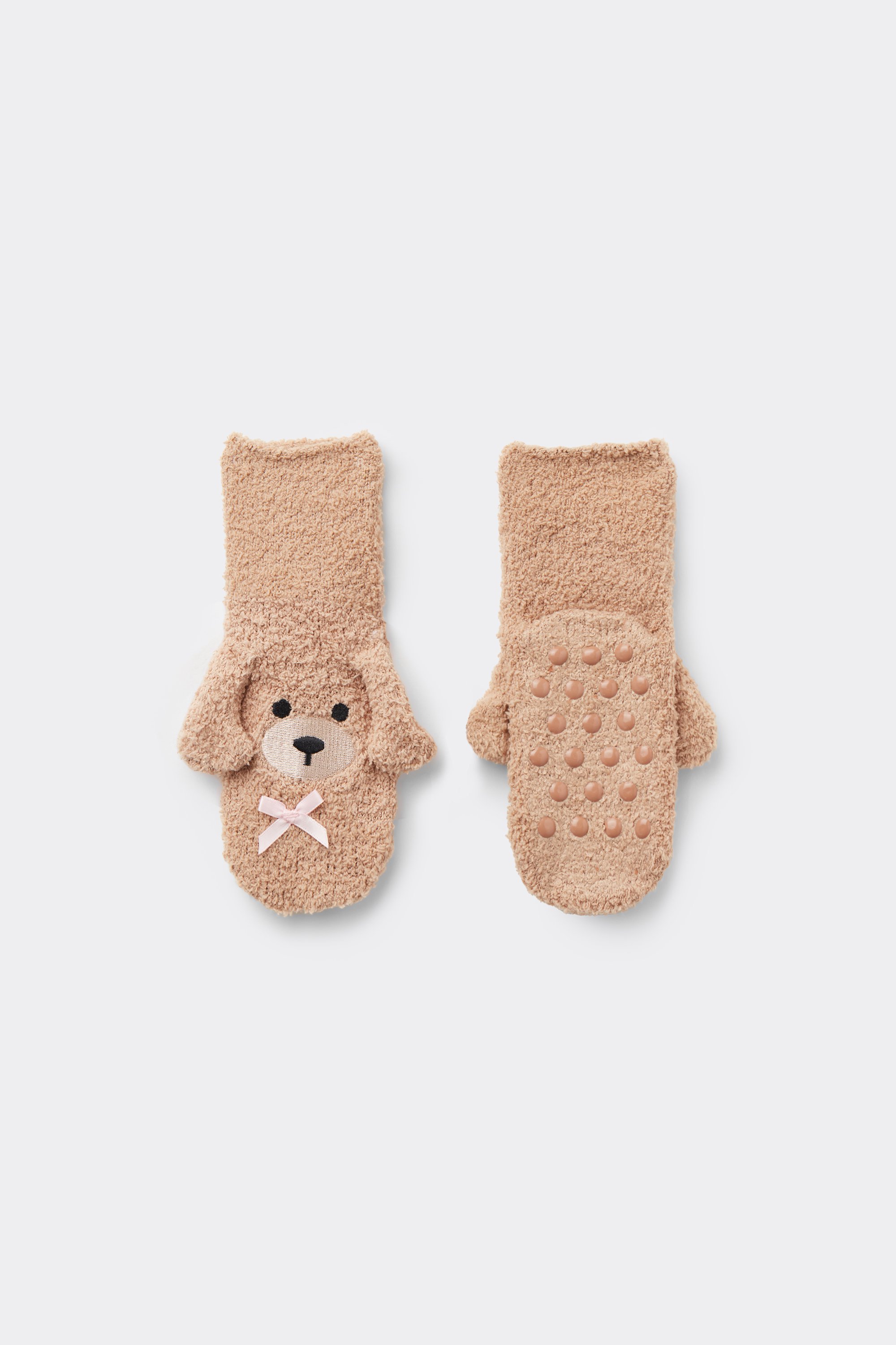 Girls’ Soft Appliqué Non-Slip Socks