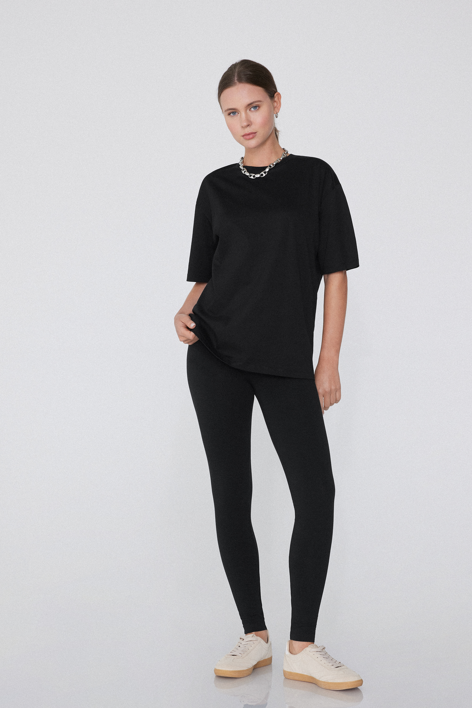 Basic-Leggings aus Baumwolle