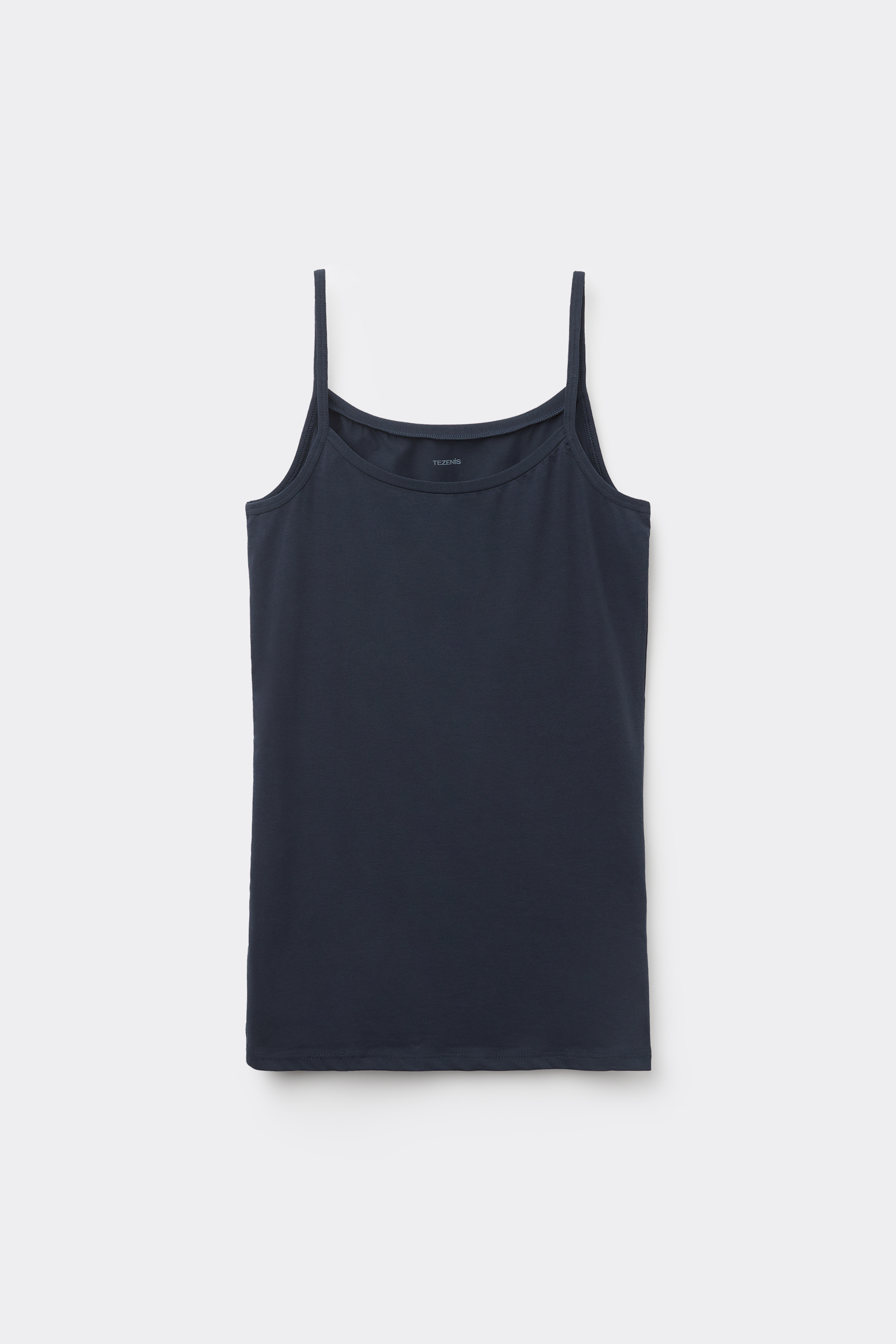 Round-Neck Stretch Cotton Tank Top