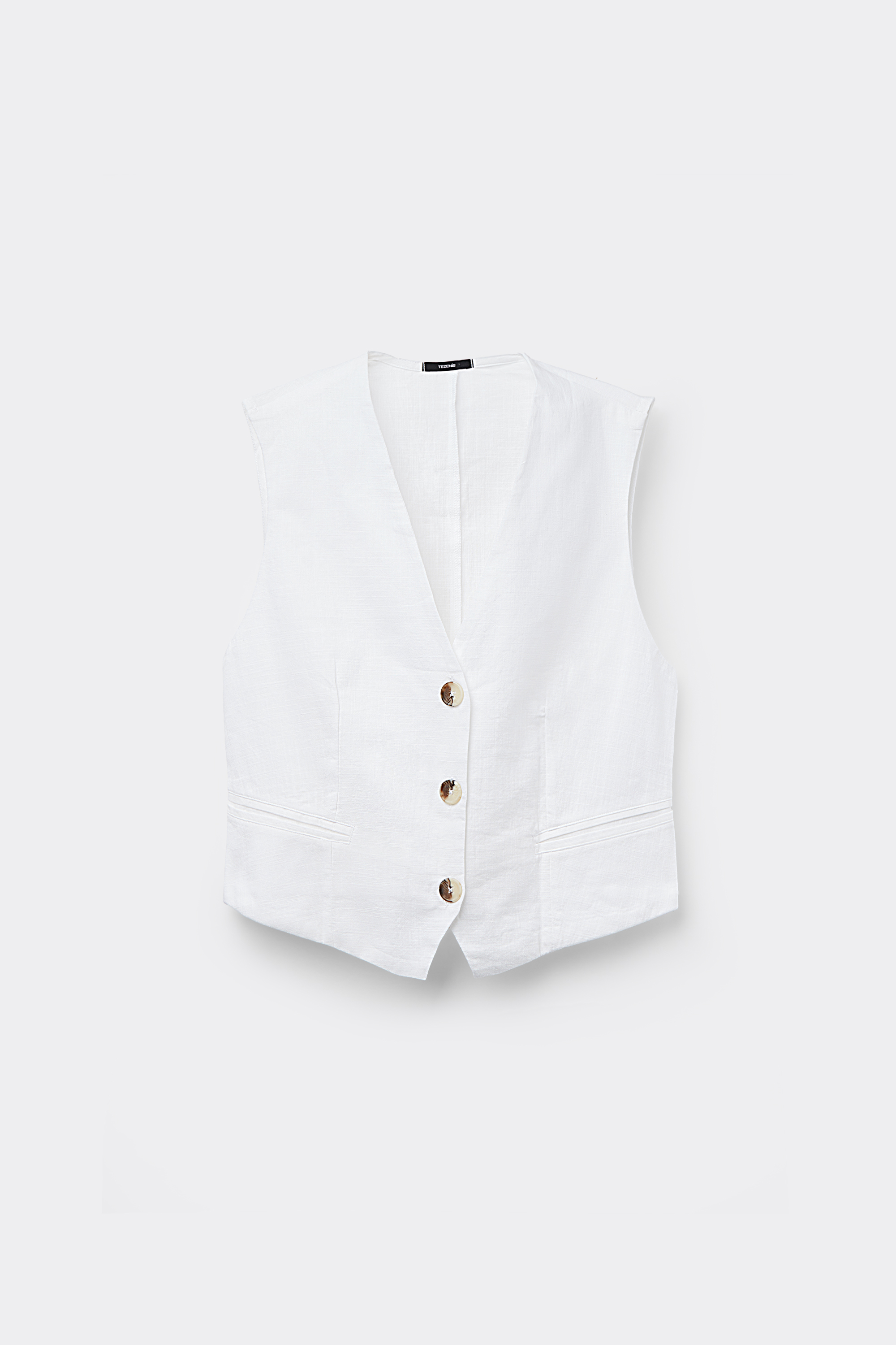 Gilet Scollo V in Tela 100% Cotone