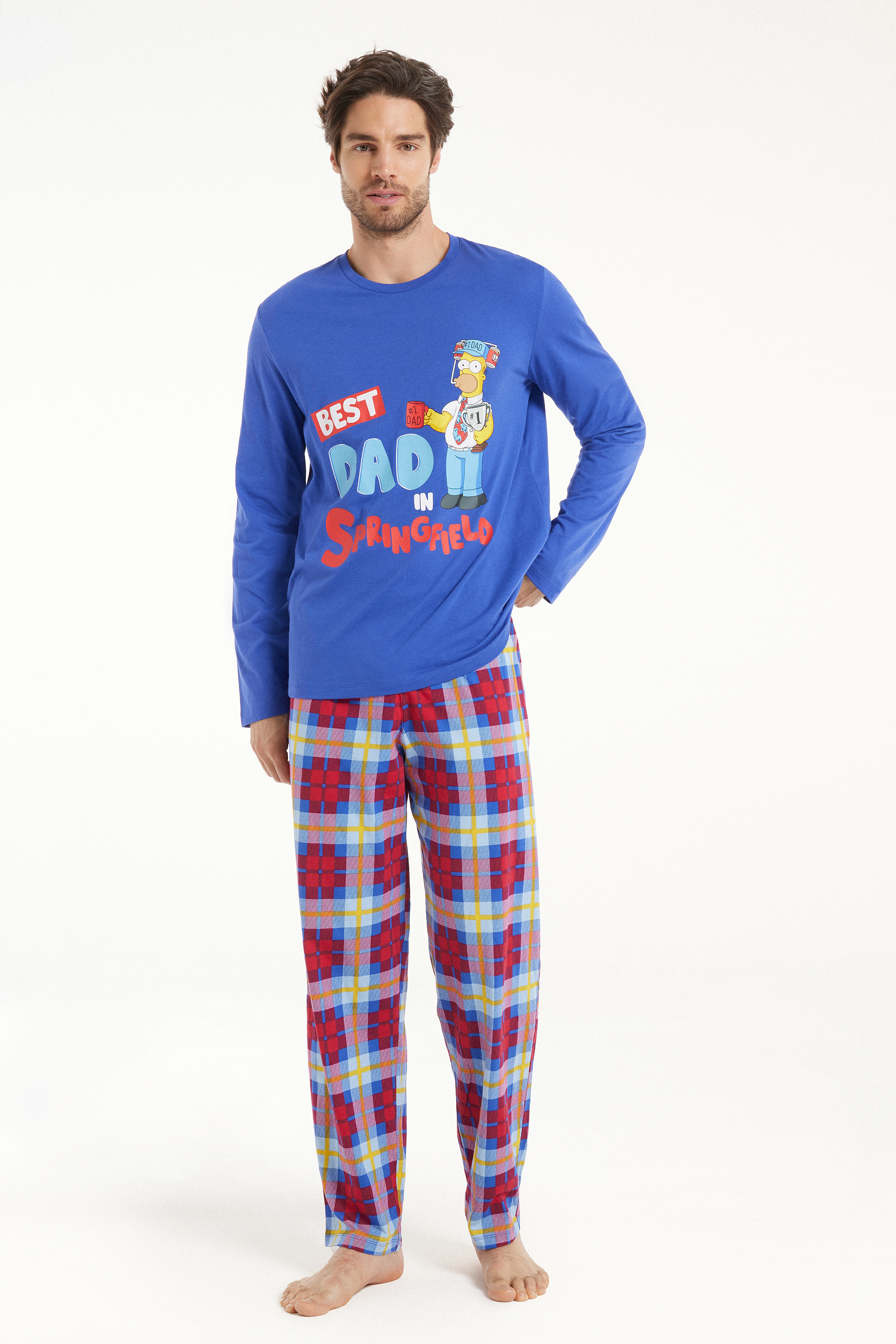 Langer Pyjama mit „The Simpsons“-Print