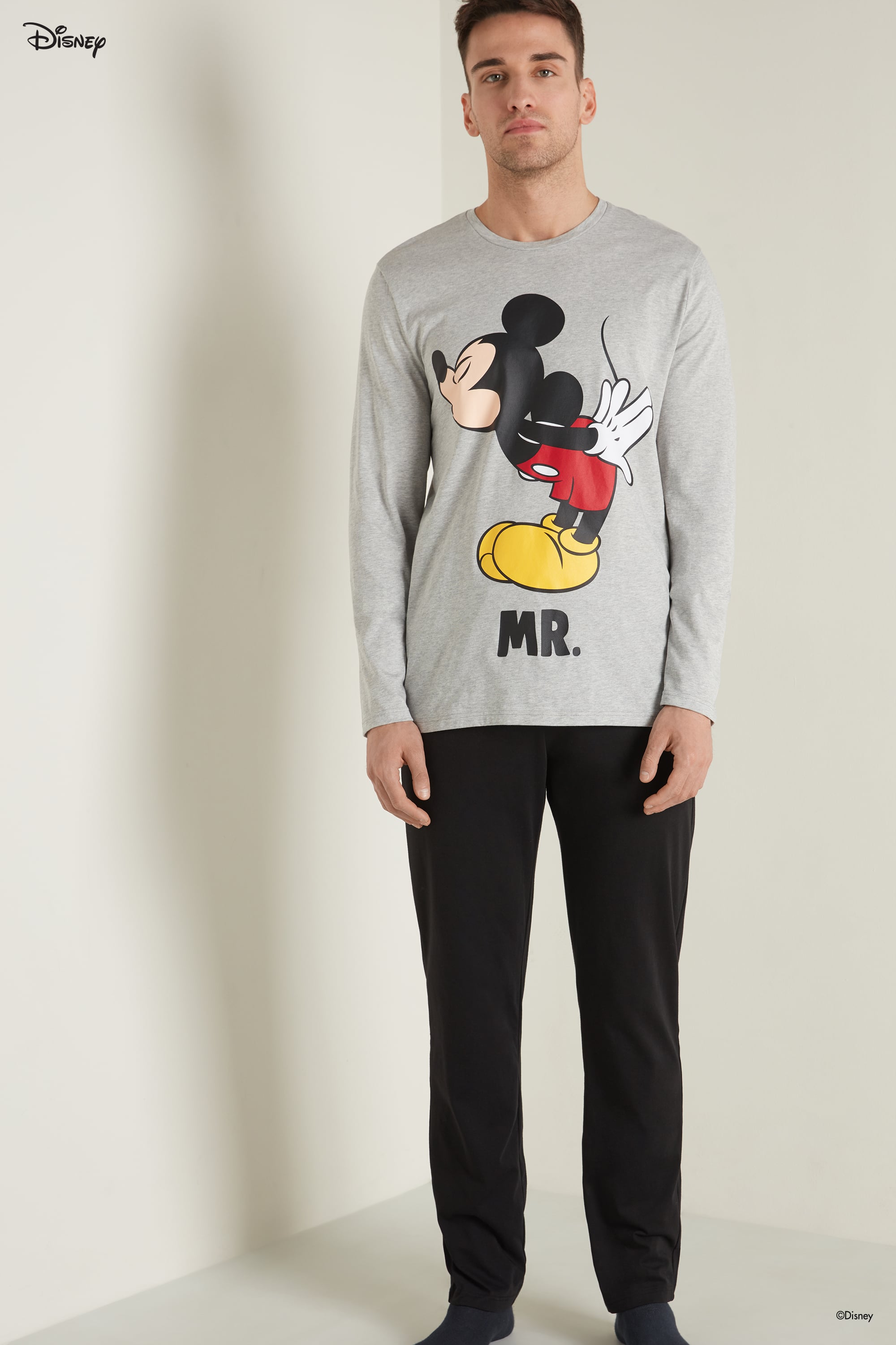 Pigiama Lungo Cotone Disney Mickey Mouse | Tezenis