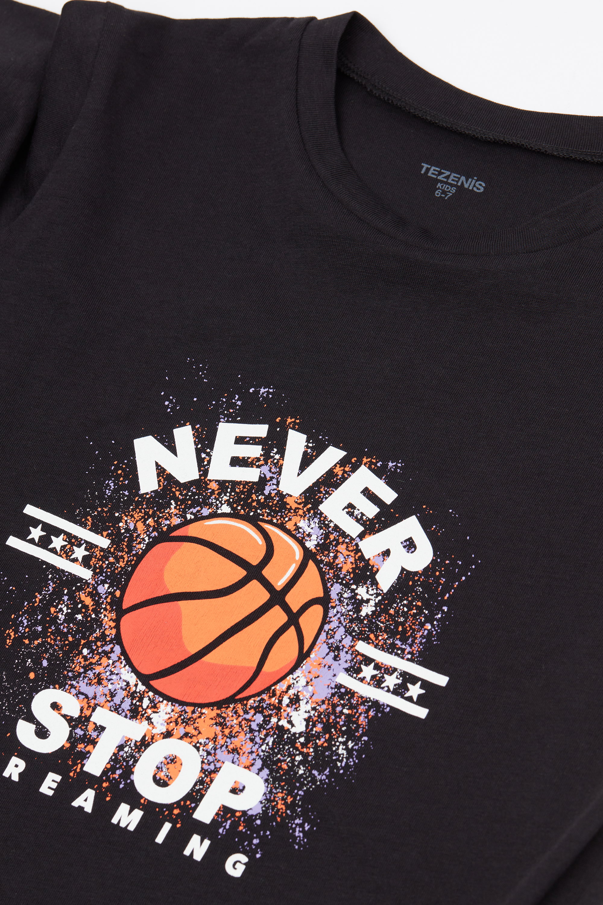Pijama Lungă Băieți Bumbac Imprimeu „Never Stop”