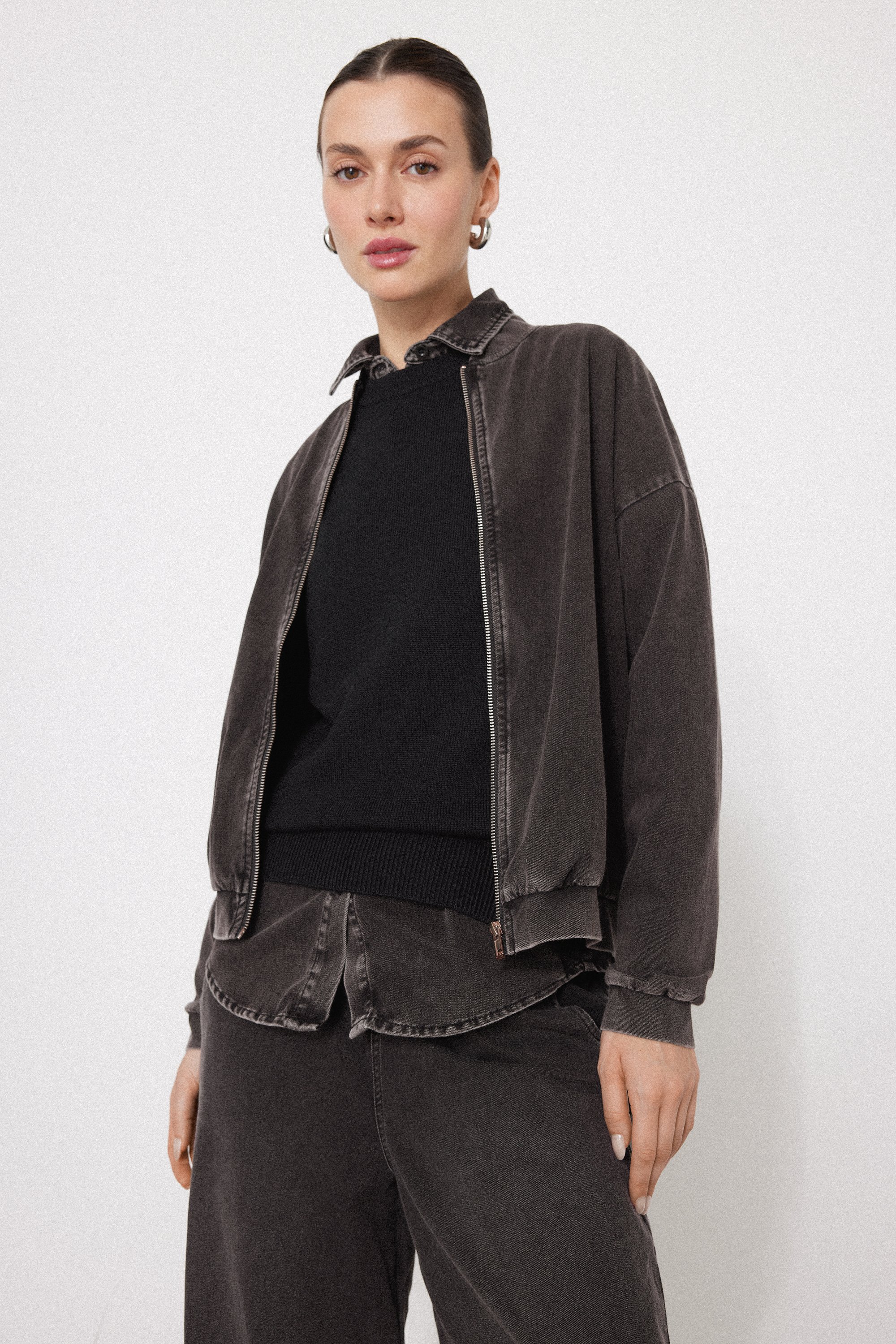 Bomber en Jean Brut Stretch