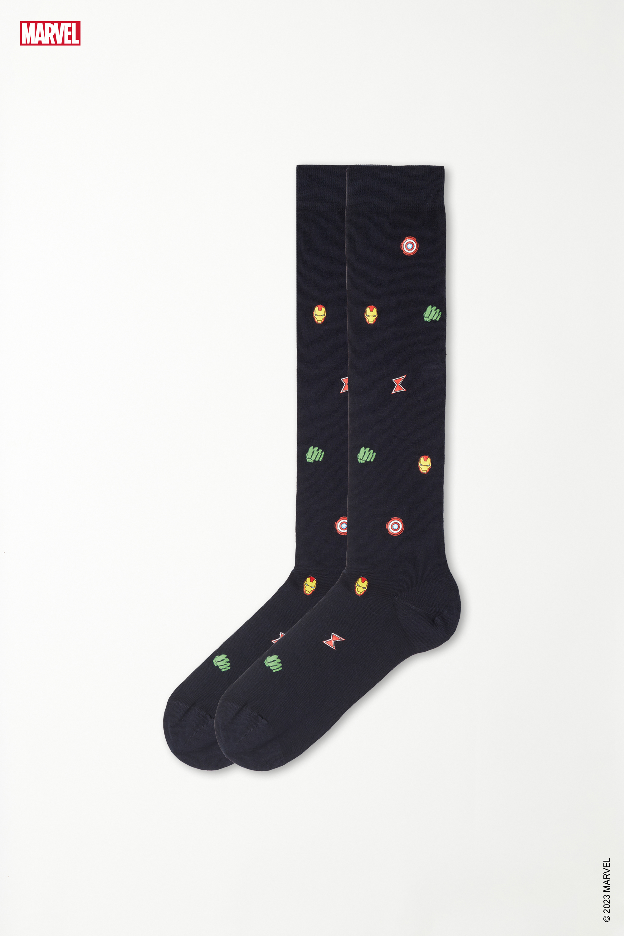 Men’s Marvel Print Long Socks
