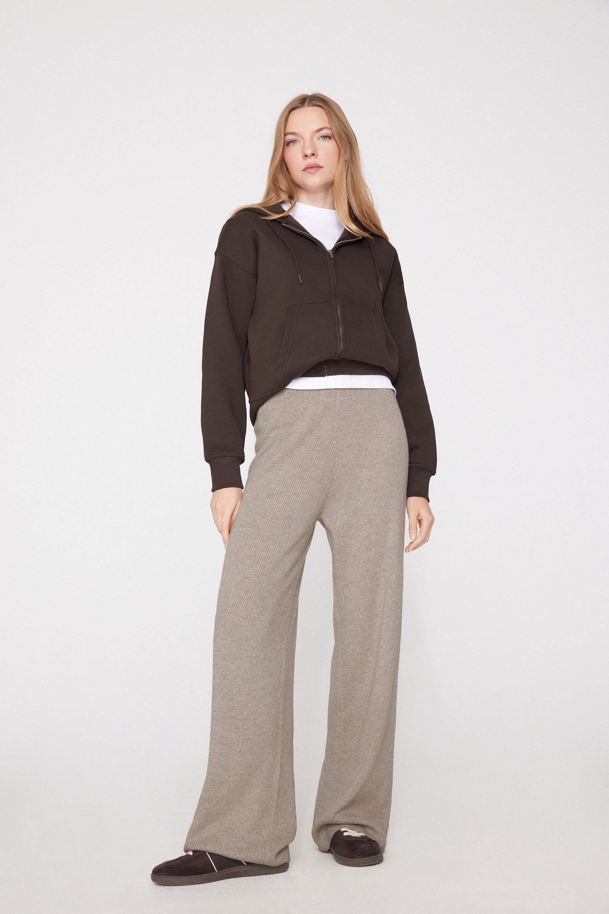 Wool-Blend Straight-Leg Trousers