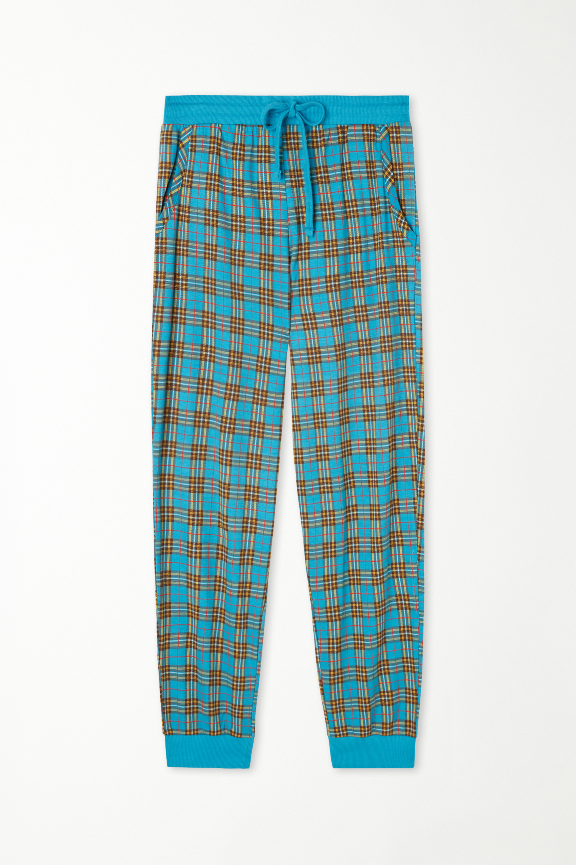 Pantalon Long en Coton avec Cordon de Serrage