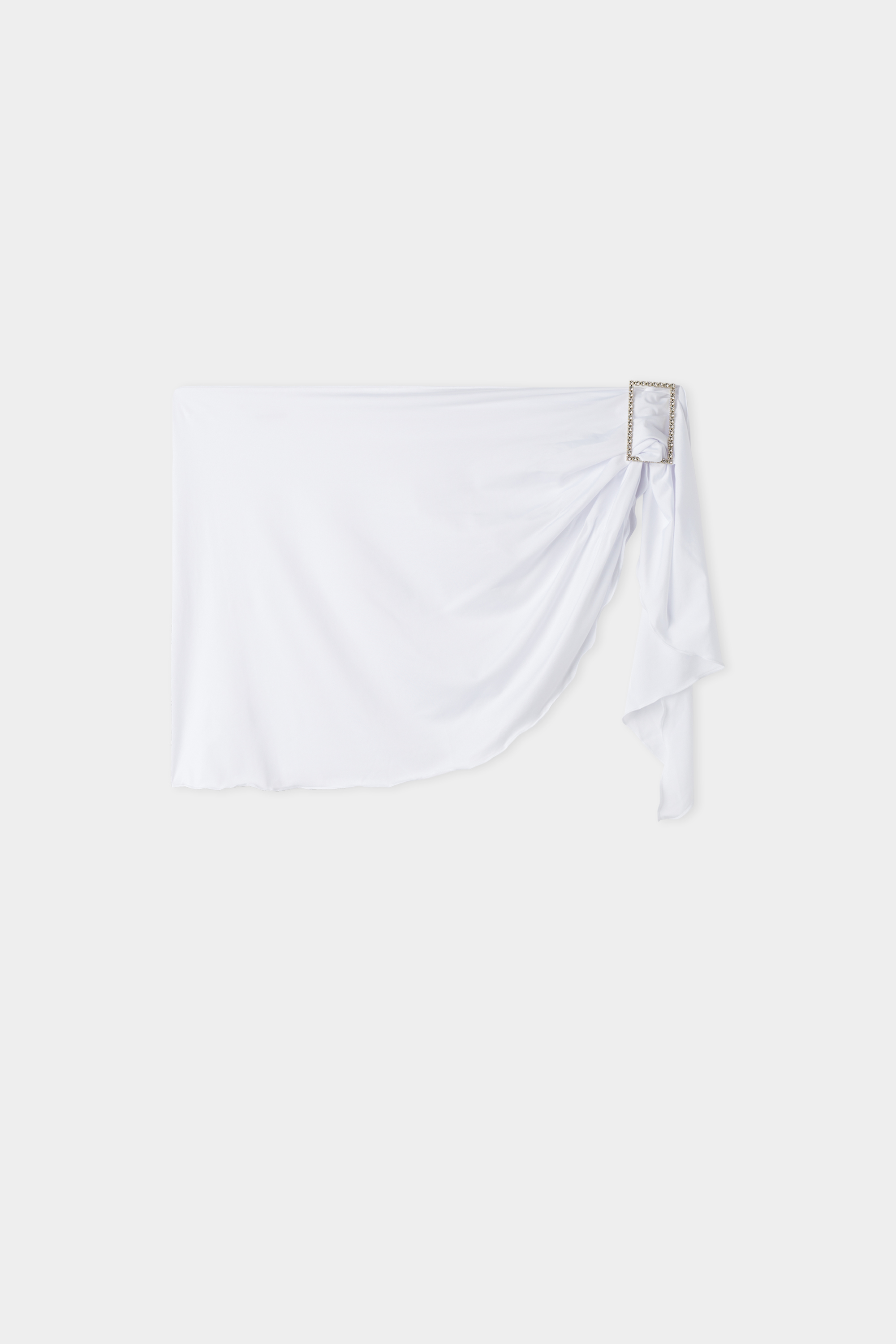Crystal Buckle Mini Sarong Skirt