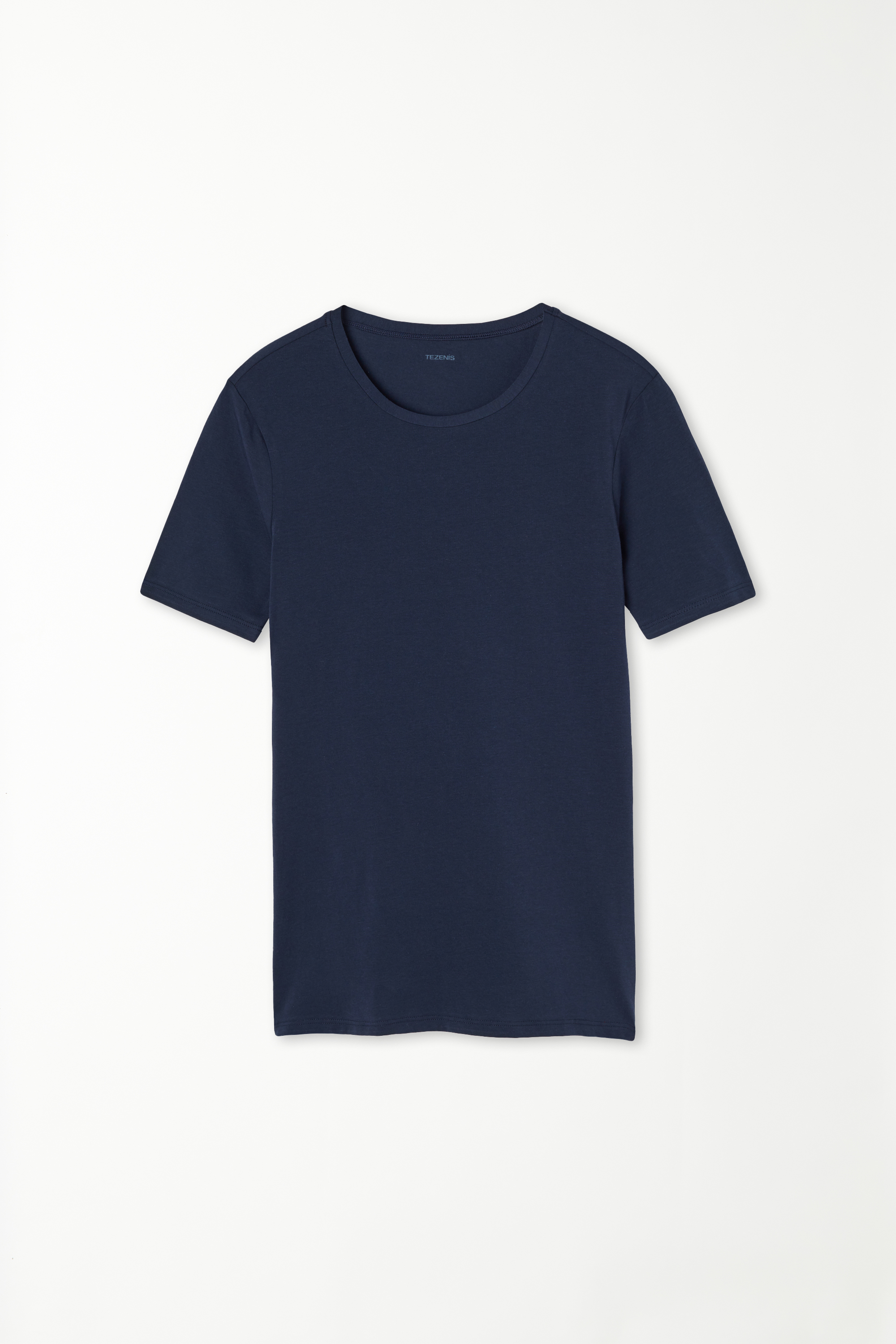 T-Shirt mit Rundhalsausschnitt aus Stretch-Baumwolle