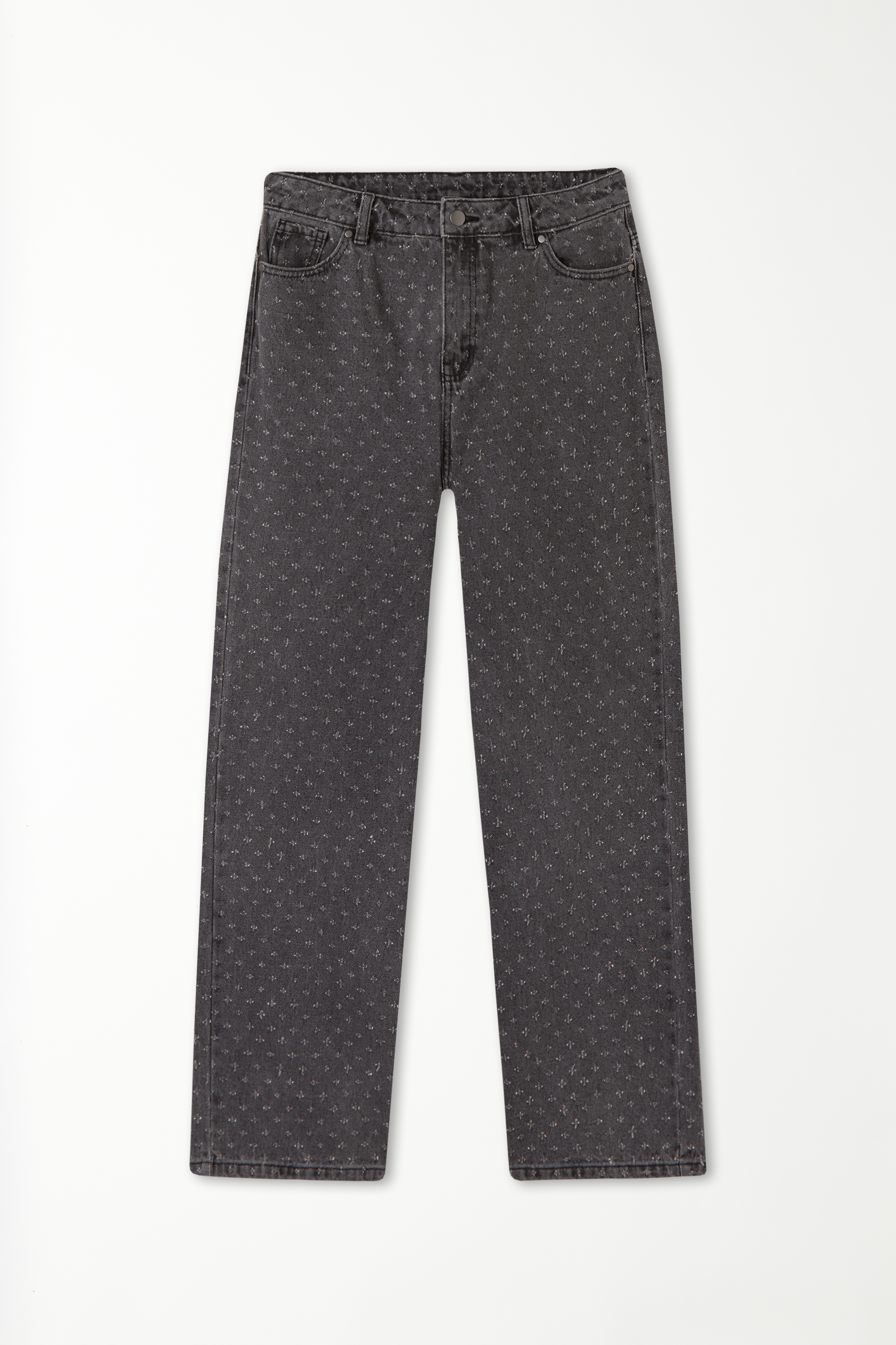 Dot Effect Wide Fit Jeans