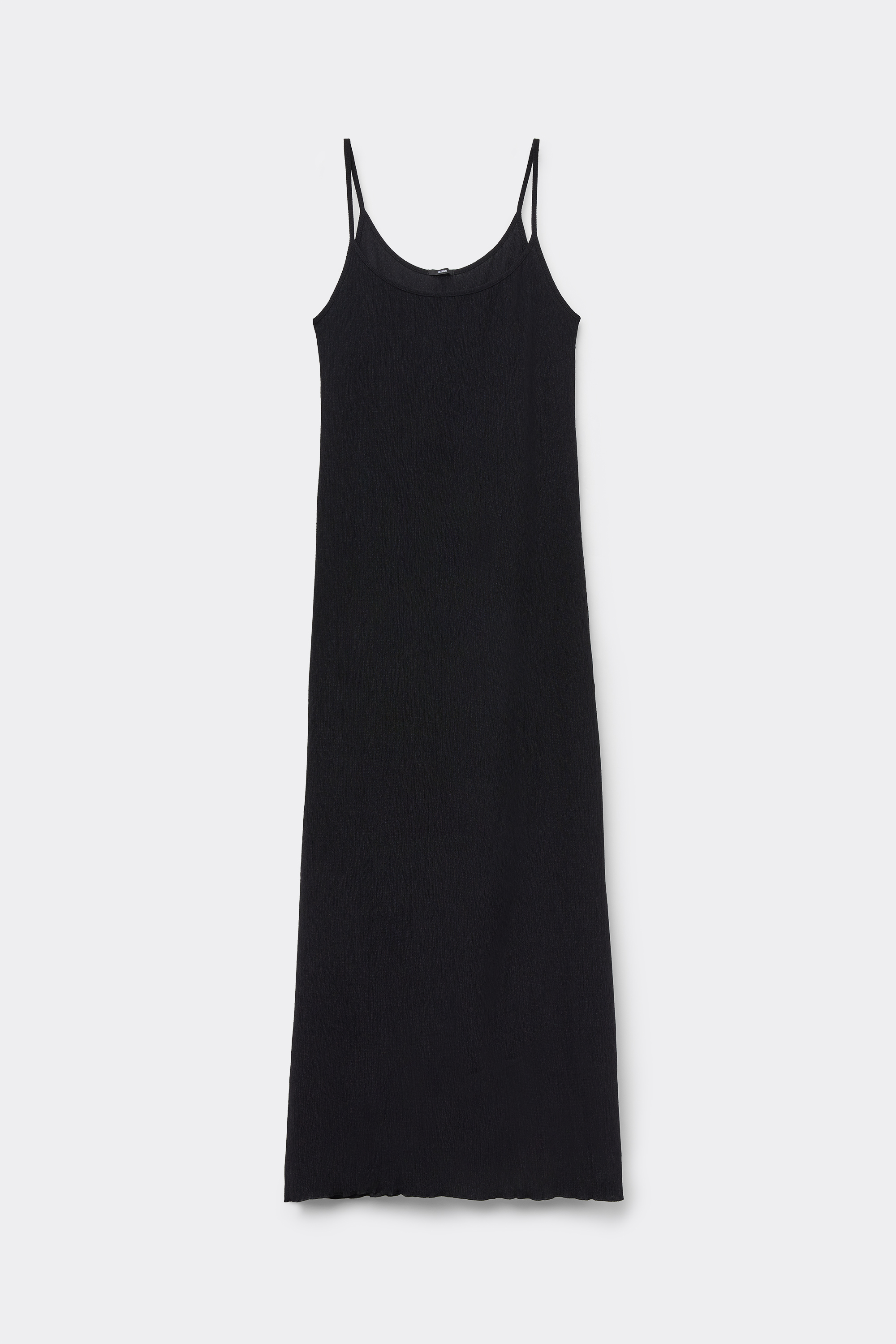 Robe Midi Bretelles Fines Effet Crêpe
