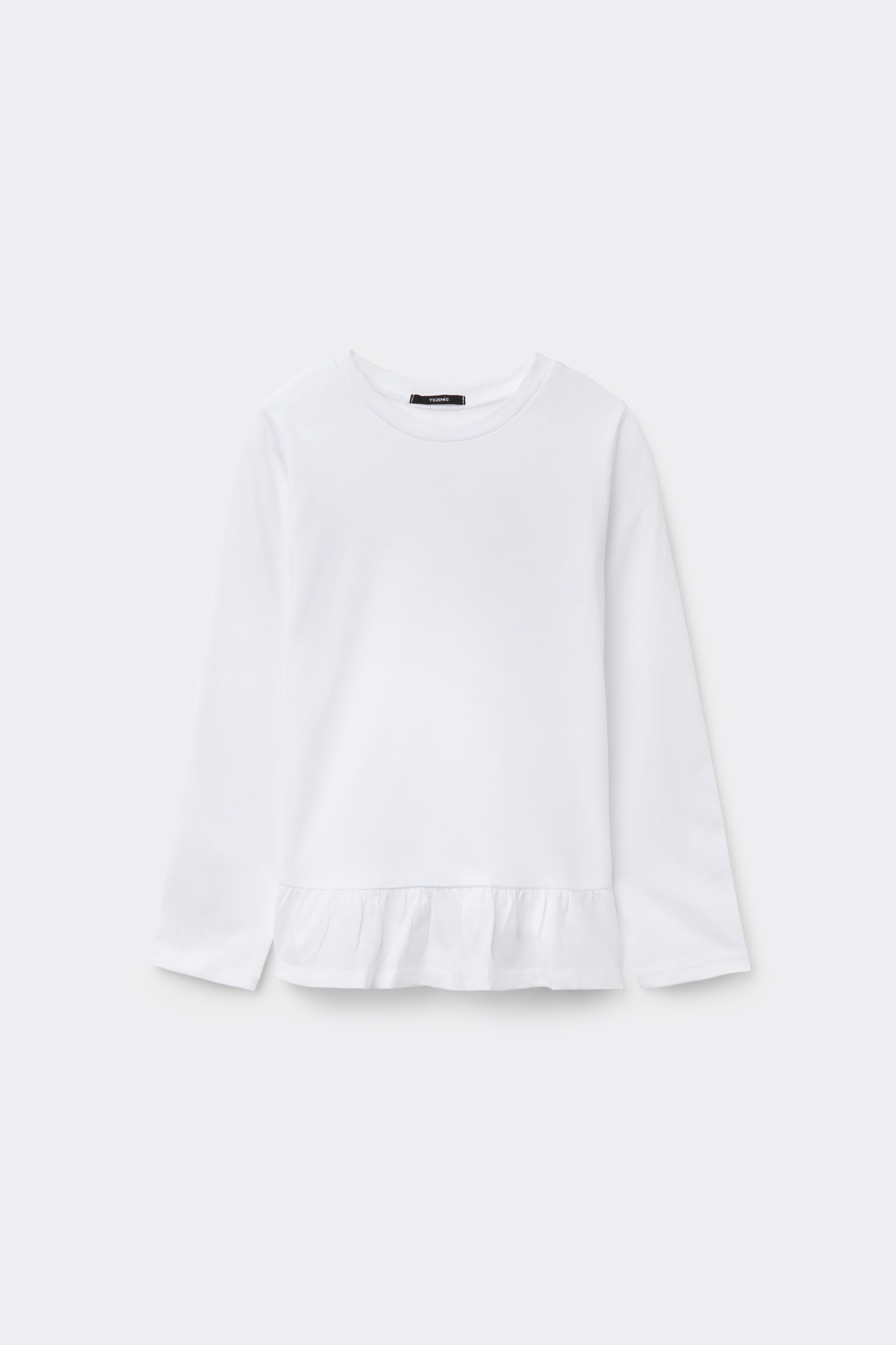 Camiseta Manga Larga Algodón con Volante