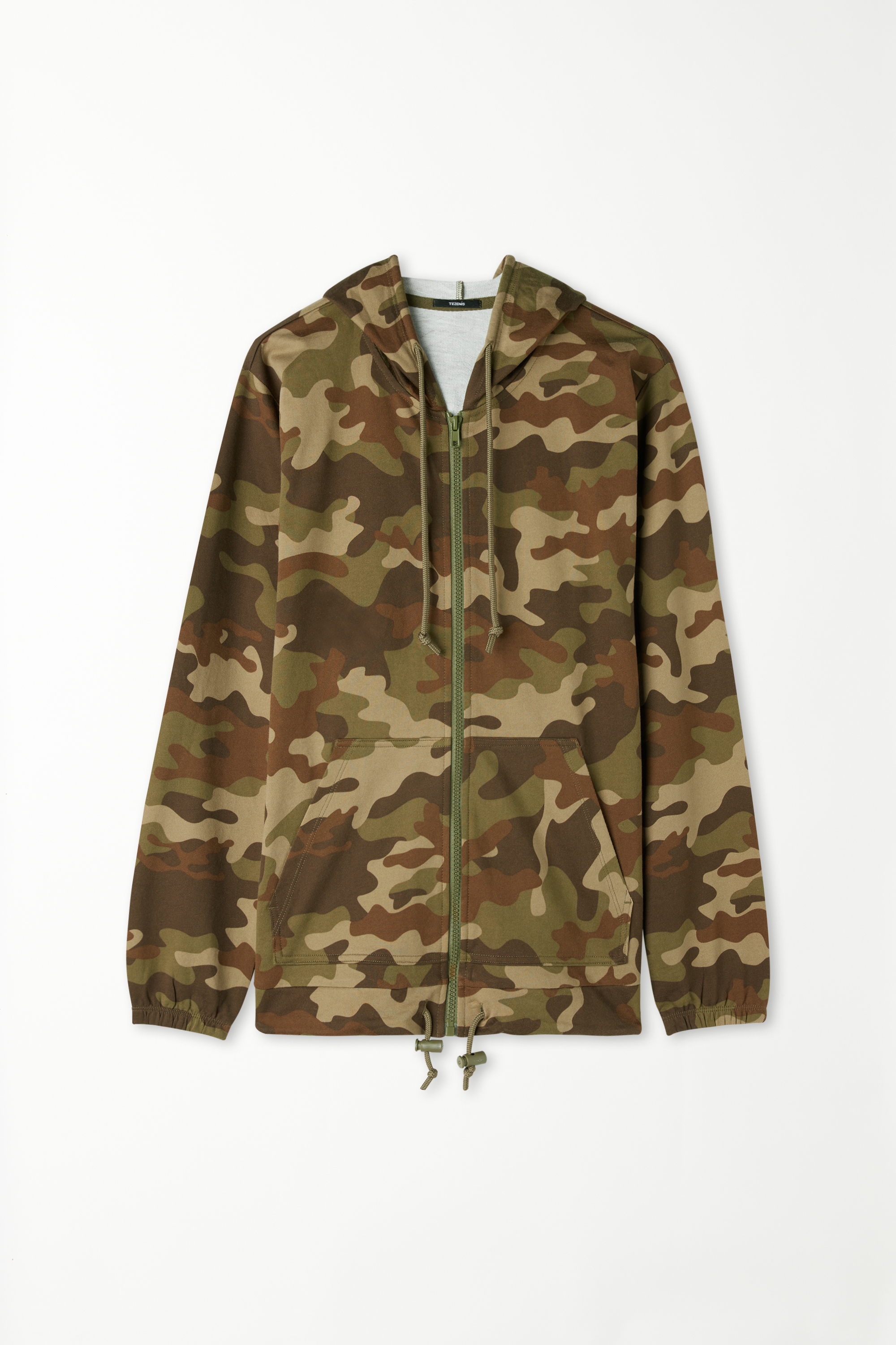 Hooded Sweatshirt with Zip and Drawstring