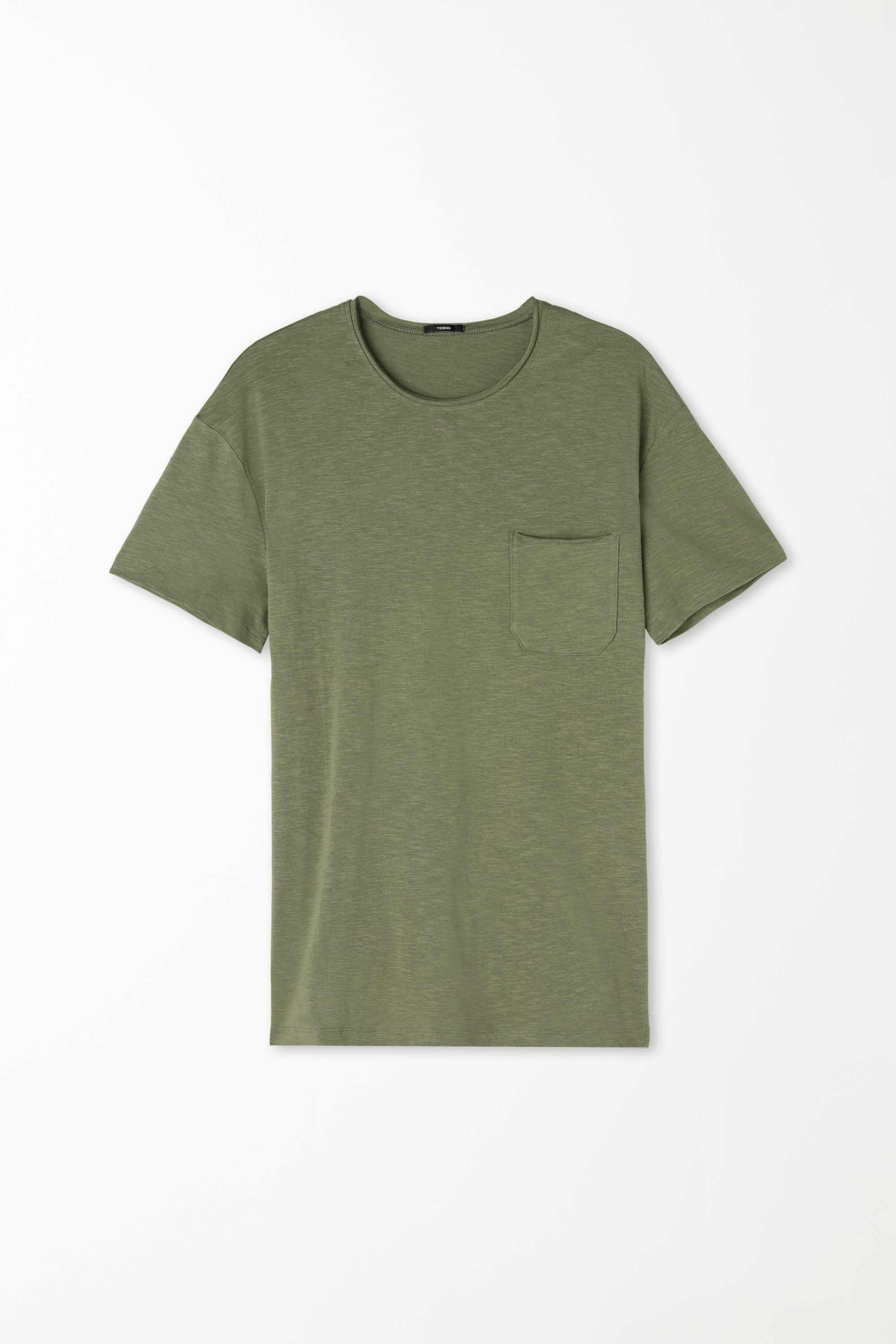Baumwoll-T-Shirt mit Brusttasche