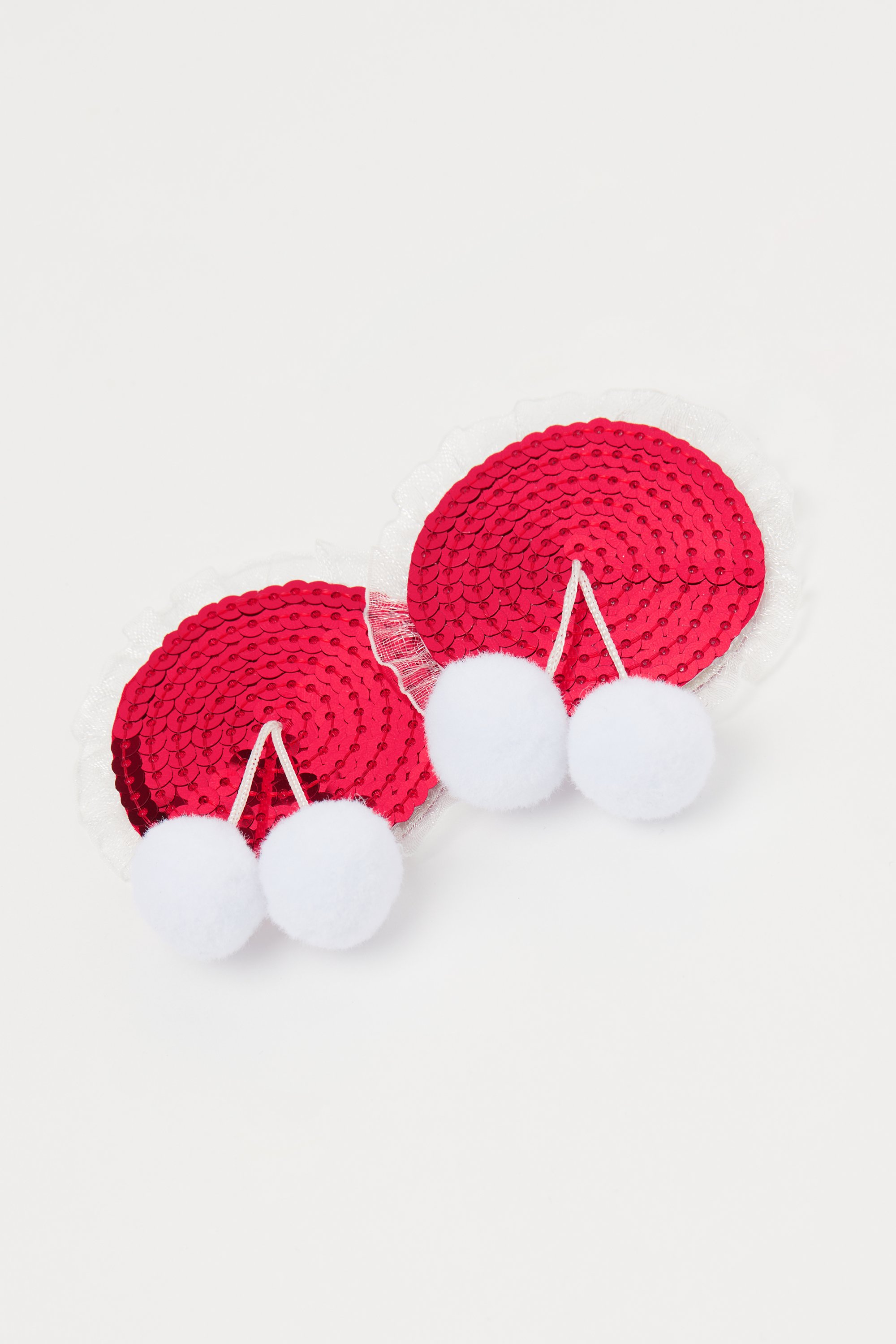 Tapa-Mamilos com Pompons e Lantejoulas