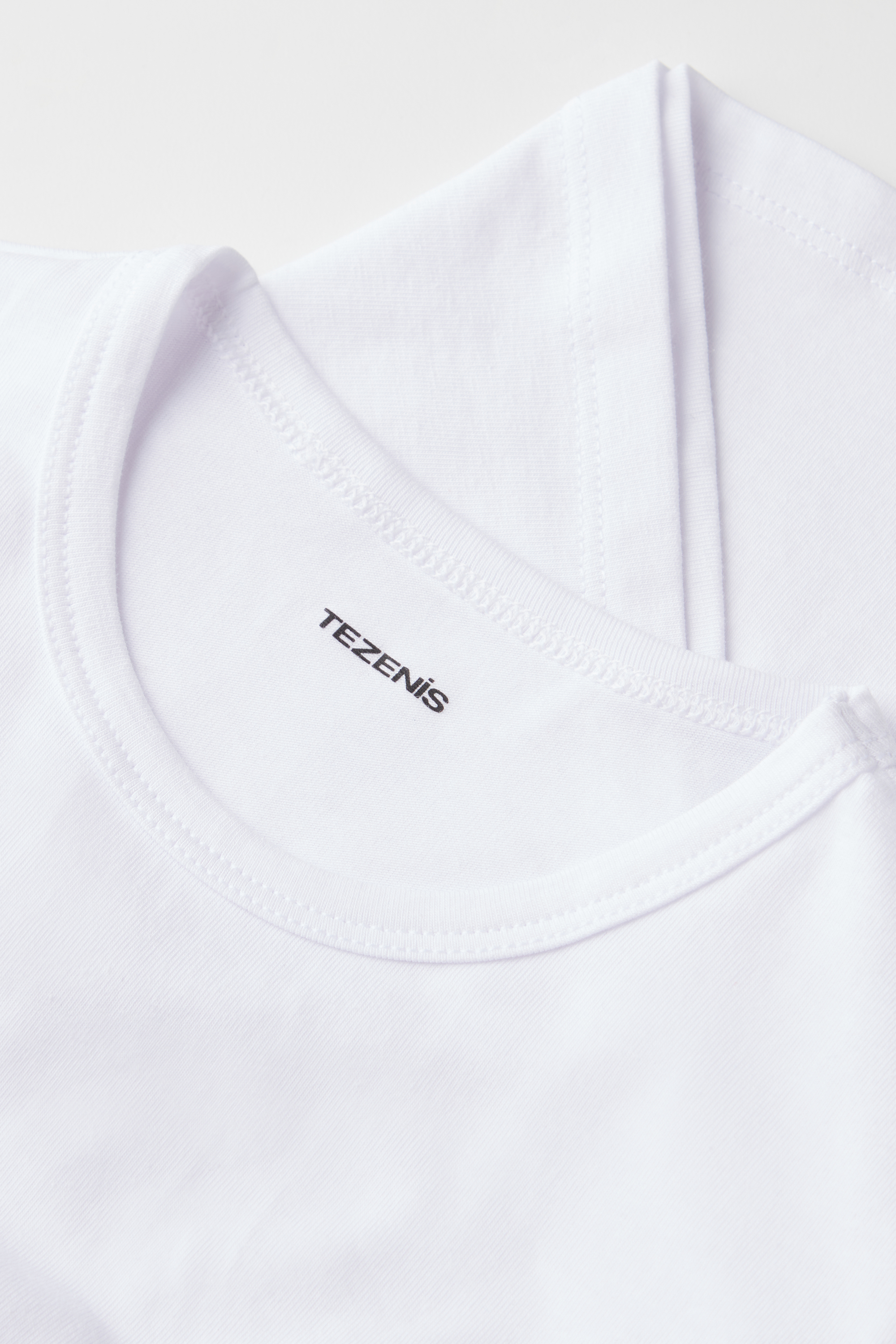 Unisex-Basic-Rundhalsshirt aus elastischer Baumwolle für Kinder