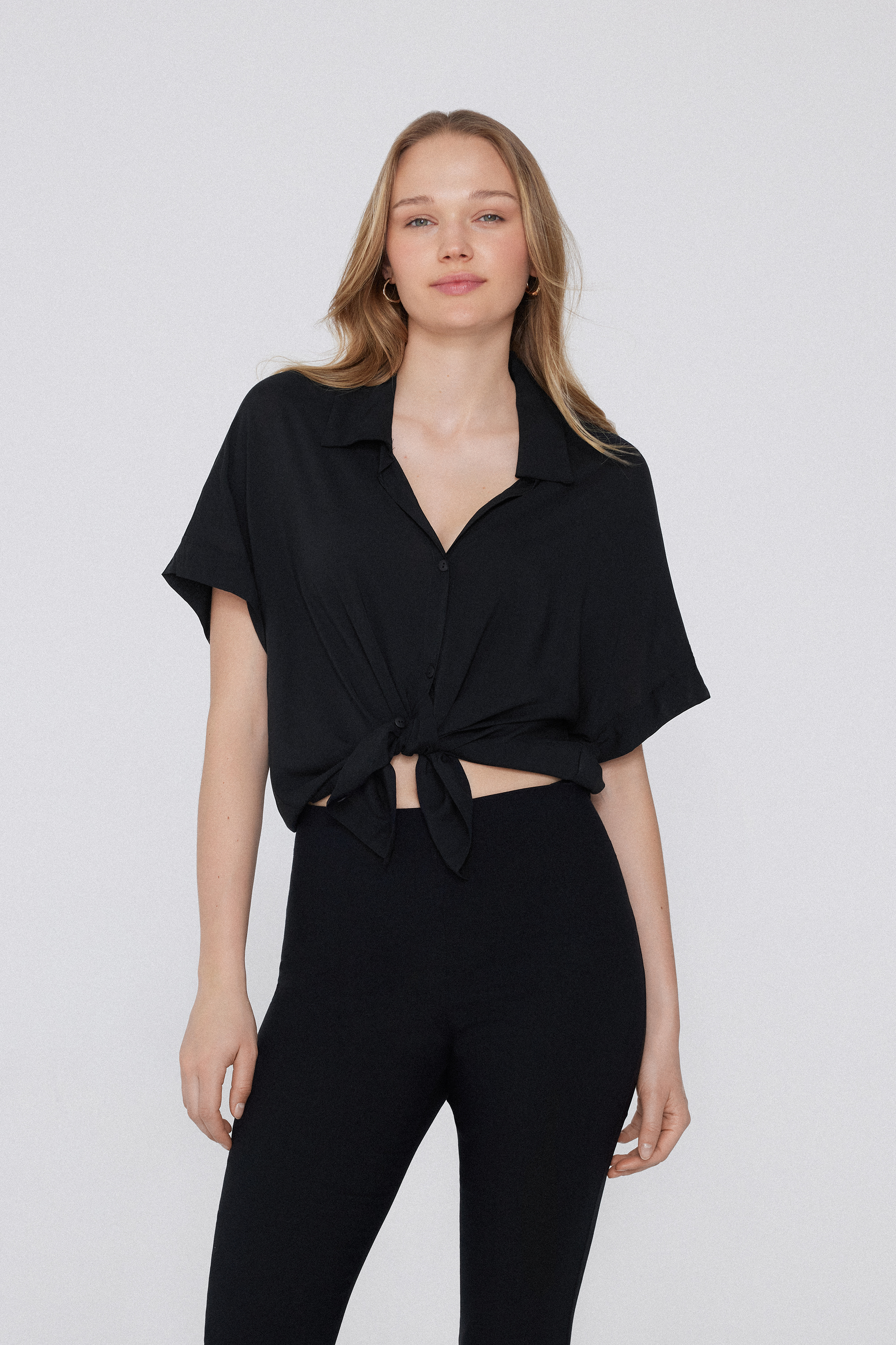 Short-Sleeved Viscose Shirt