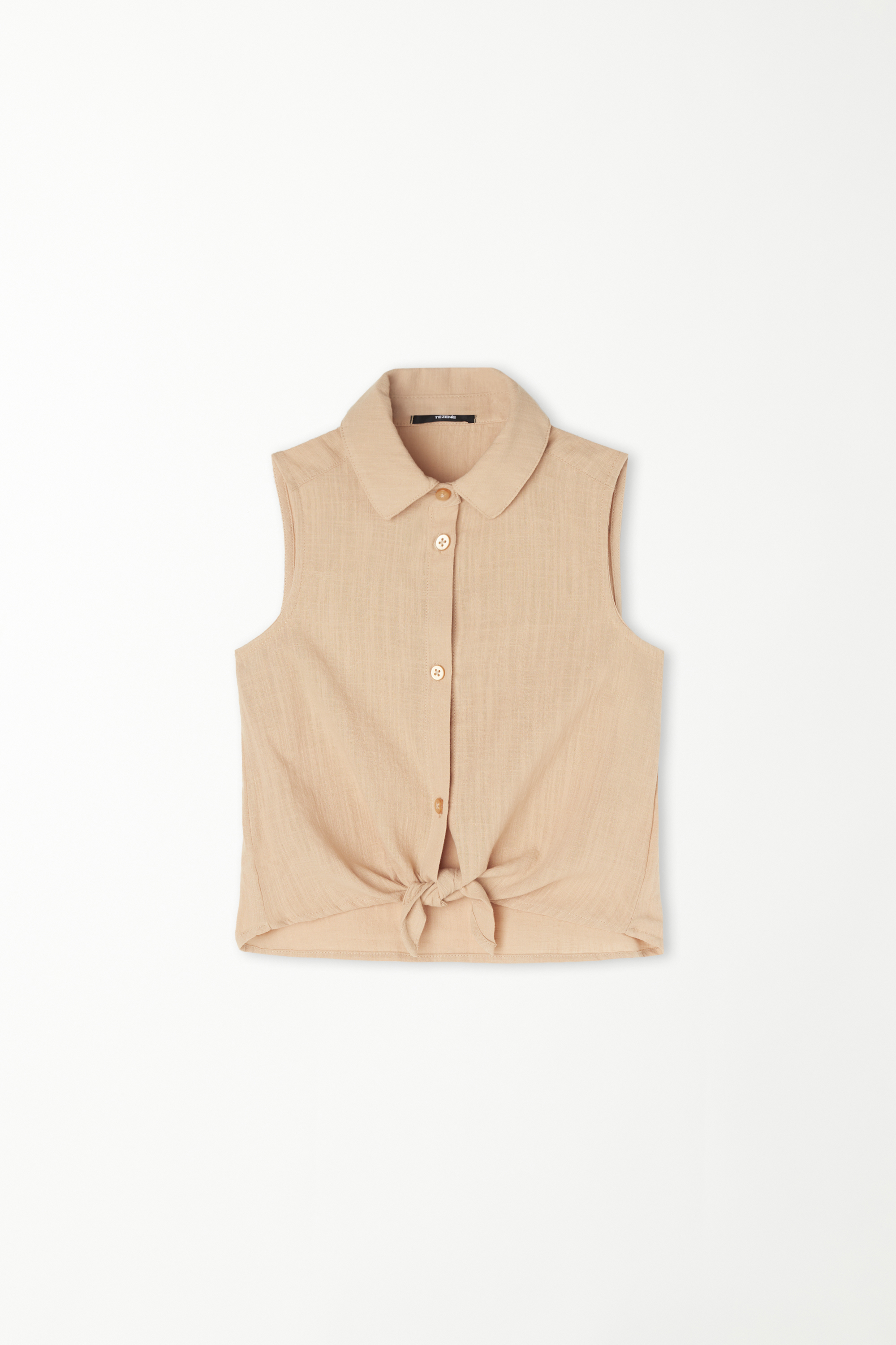 Camicia Senza Maniche in 100% Cotone Super Leggero