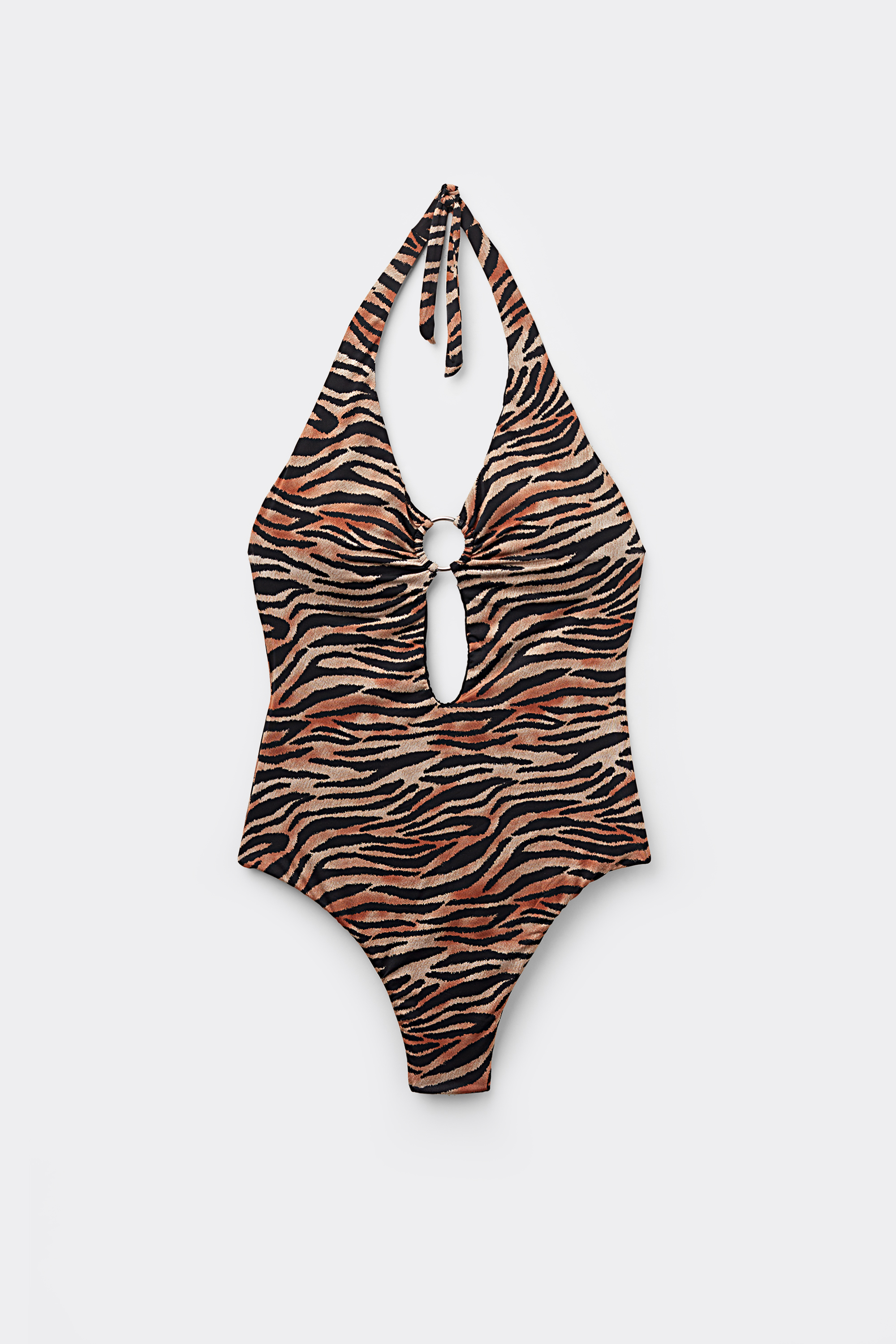 Tiger Savana Lightly Padded Triangle One-Piece Swimsuit