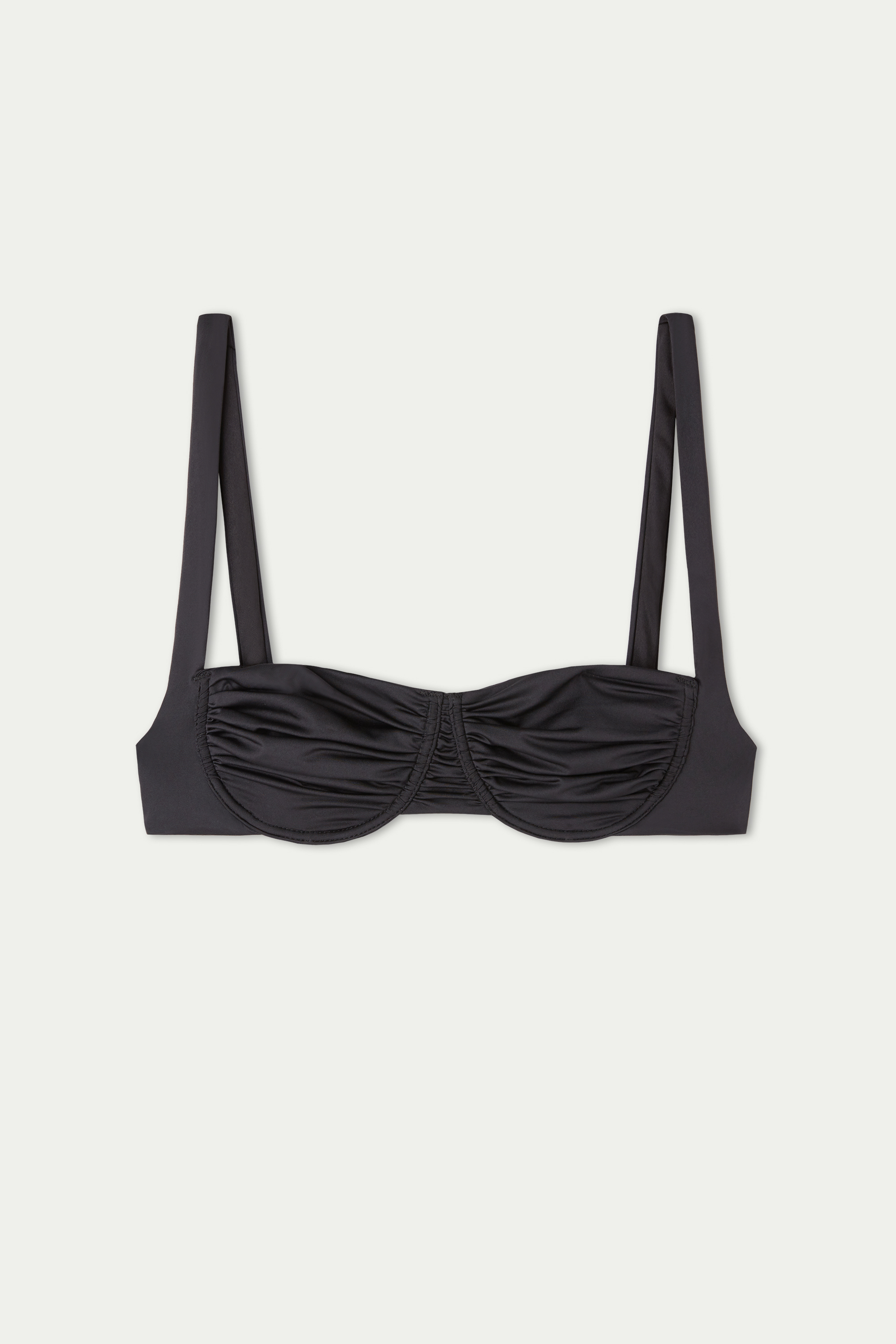 Recycled Microfibre Balconette Bikini Top with Gathering