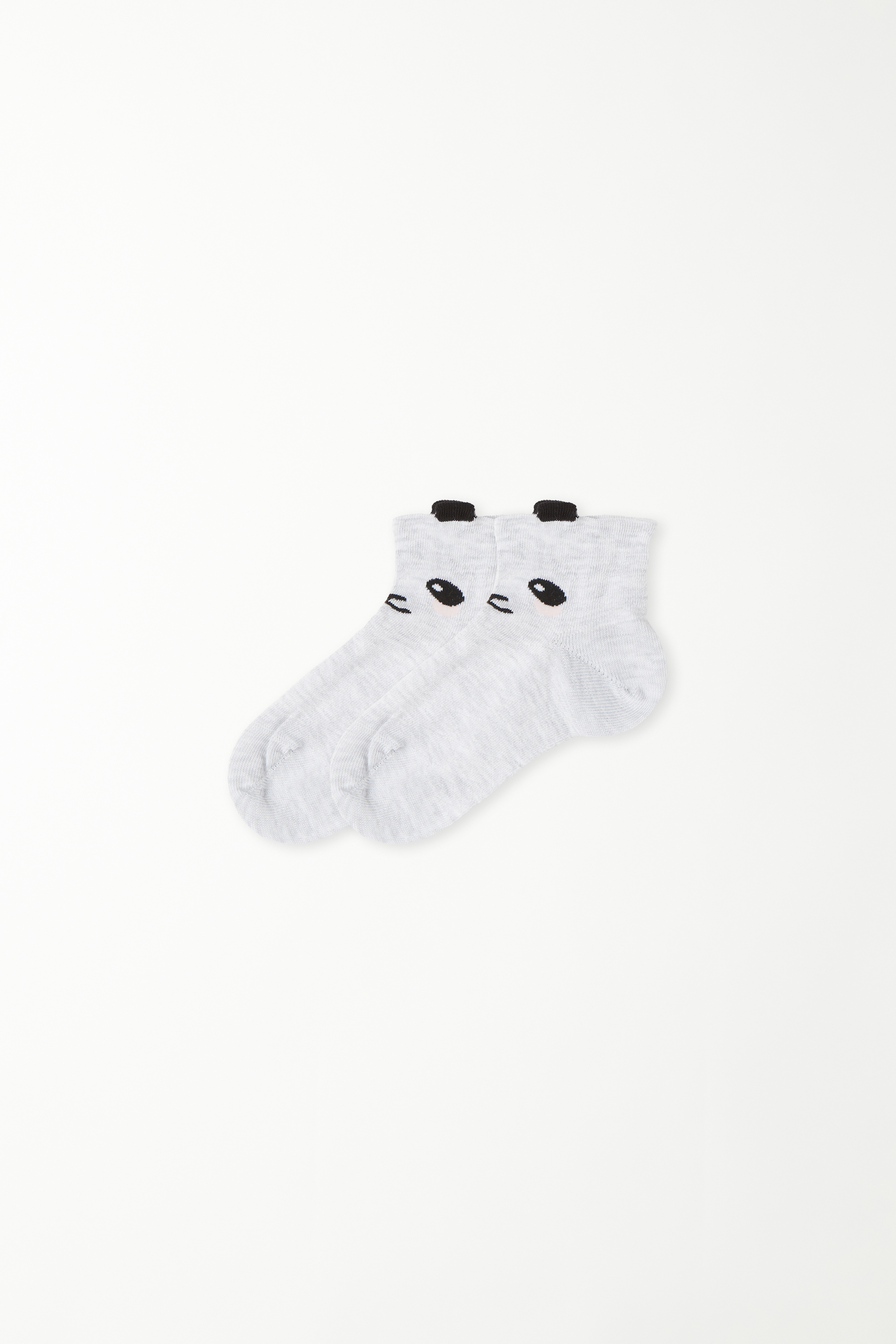 Girls’ Short Patterned Cotton Socks