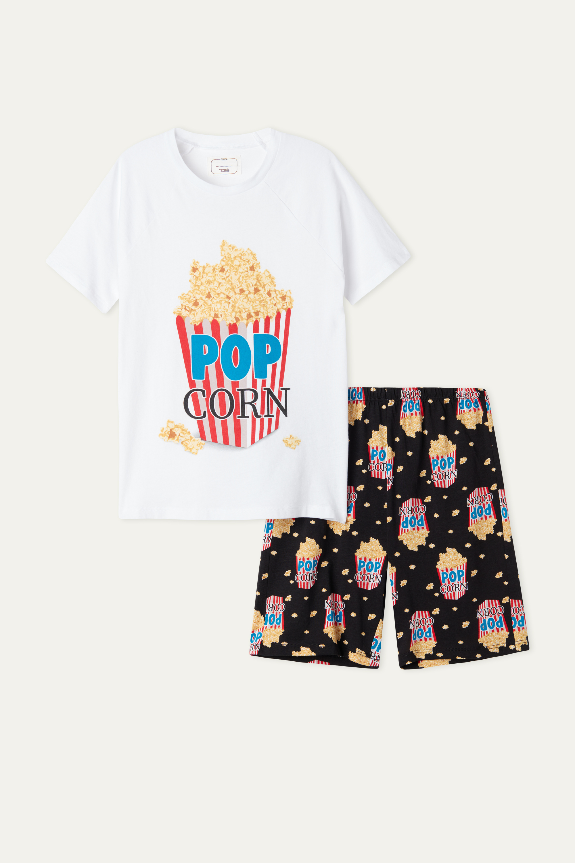 Tezenis Bambino Abbigliamento Abbigliamento per la notte Pigiami Pigiama Corto Bambino Stampa Pop Corn Bambino 