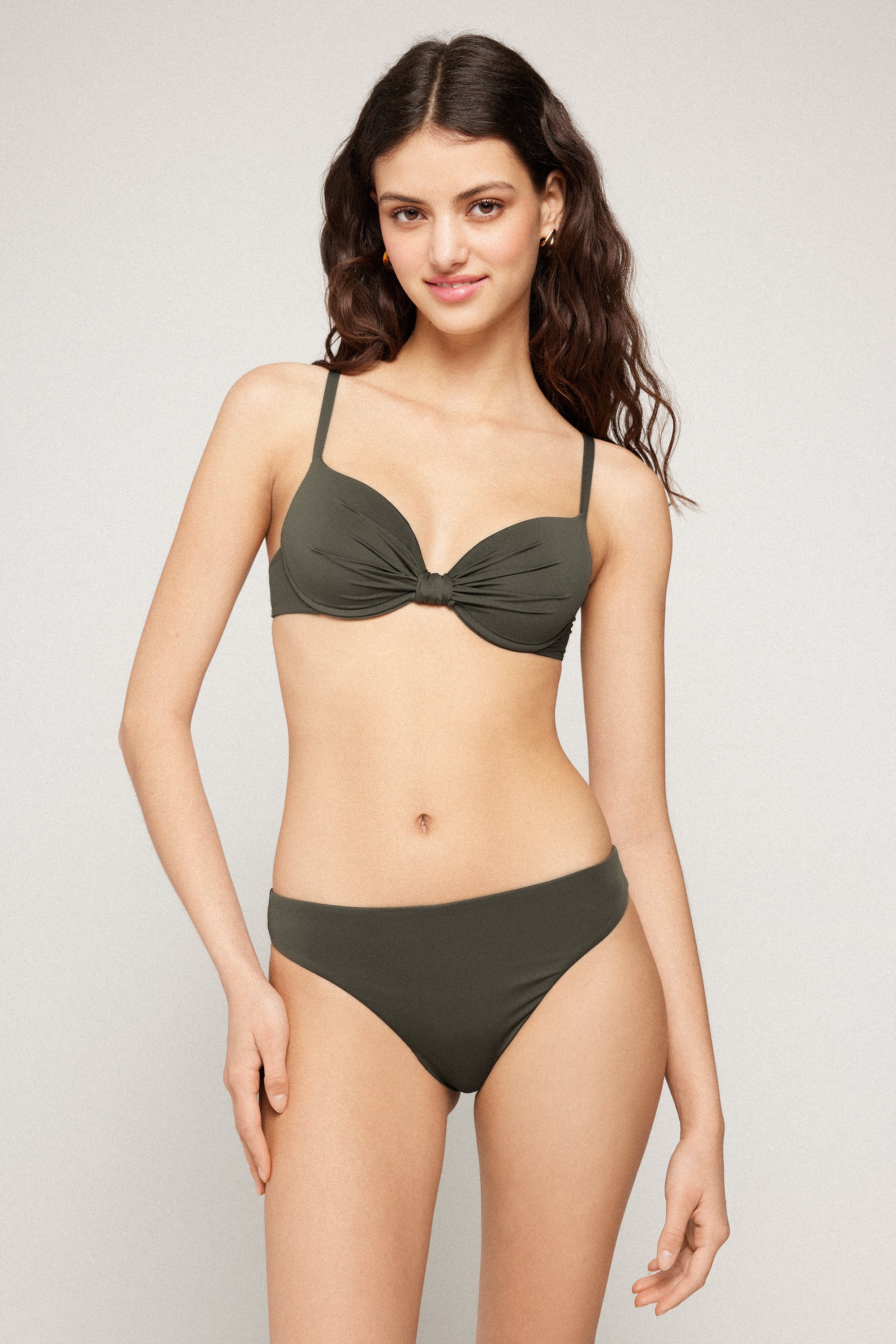 Sujetador de Bikini Push-Up Relleno Ligero Timeless Look Verde Camuflaje
