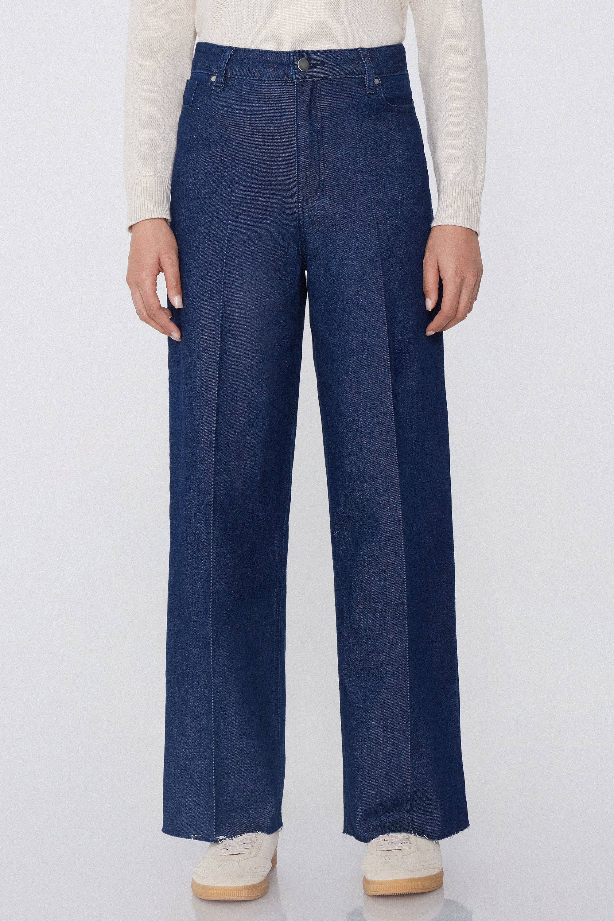 Curve Hugging Palazzo Denim