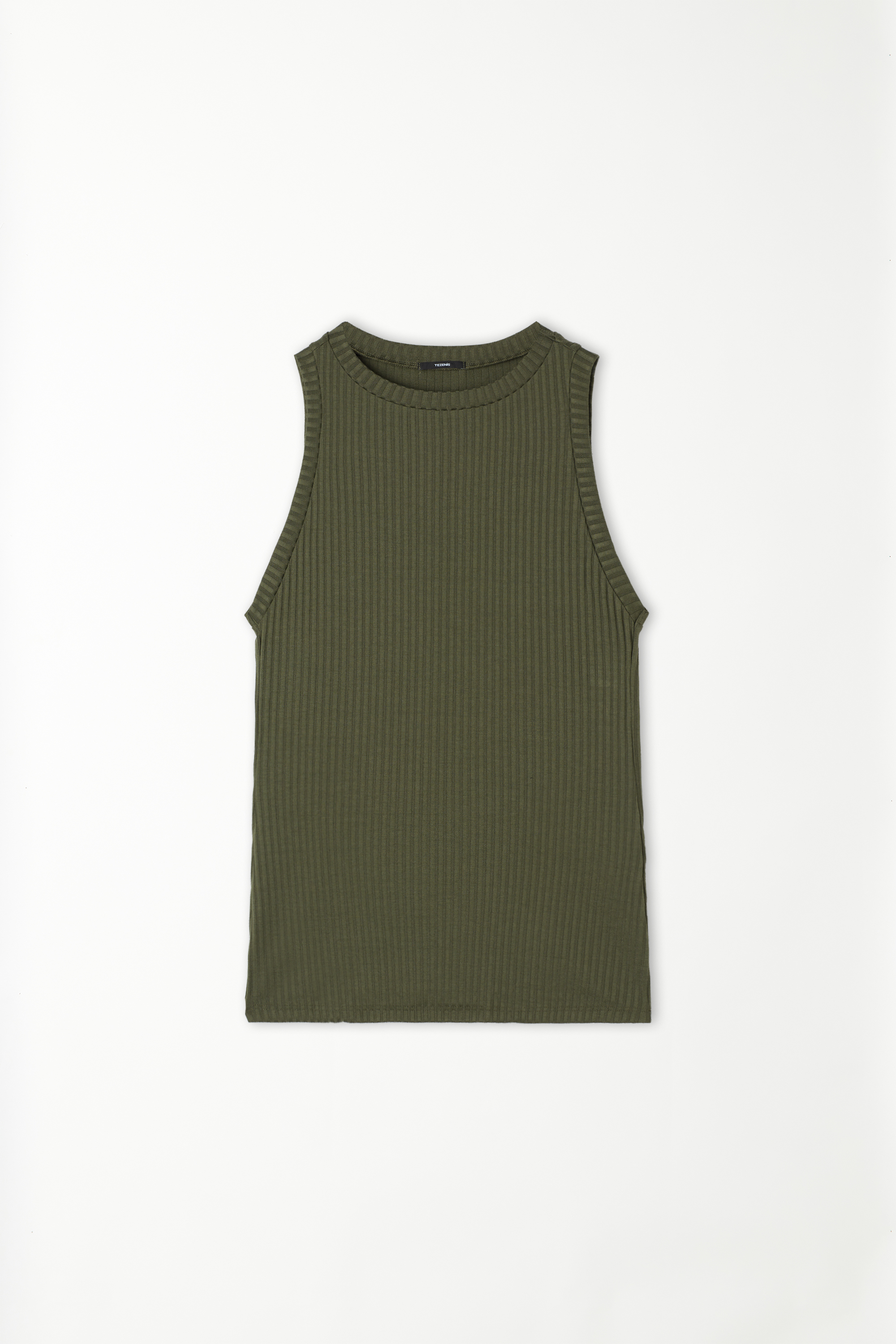Ribbed Wide-Strap Tank Top