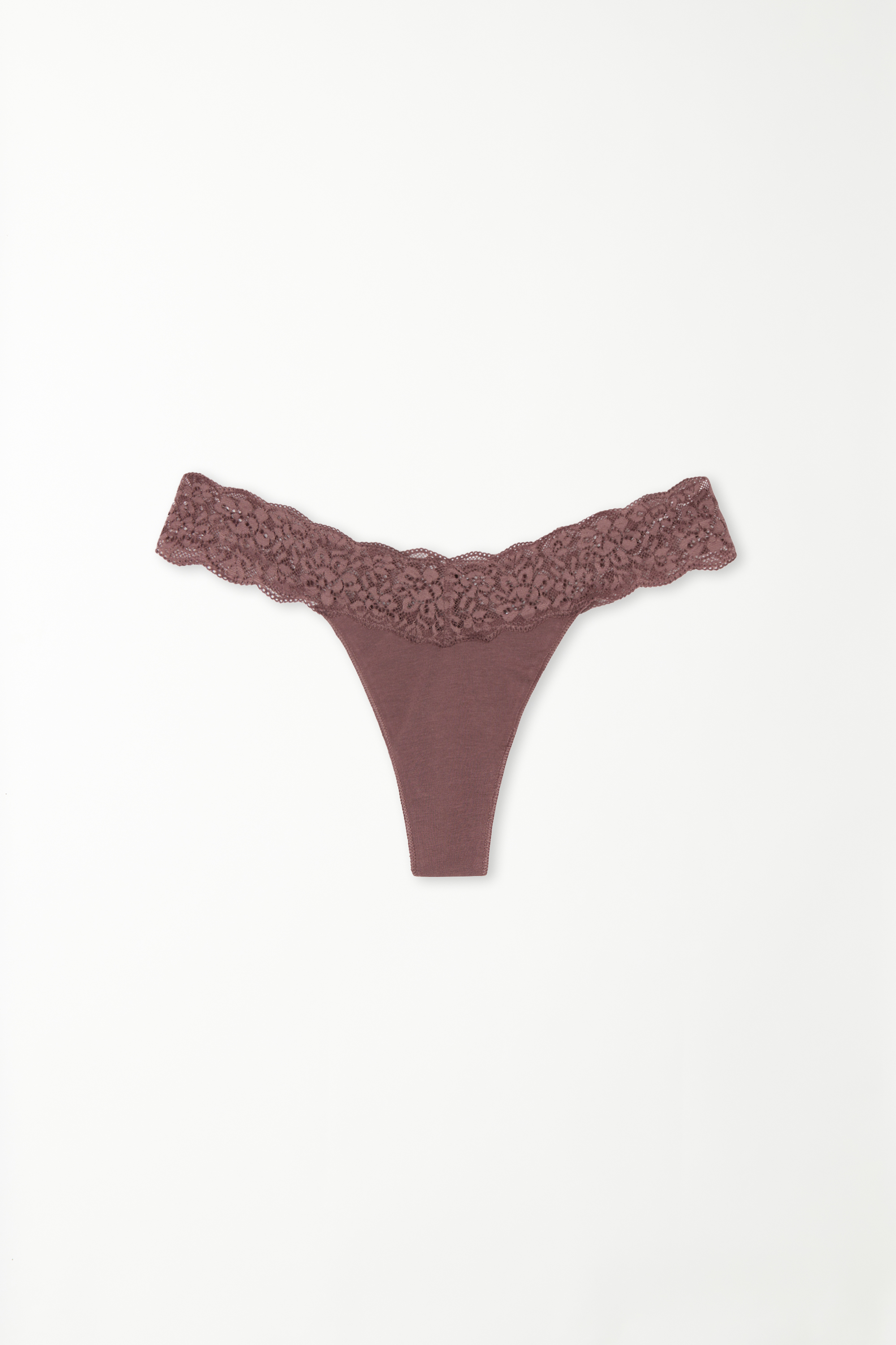 Cotton and Recycled Lace Brazilian Briefs