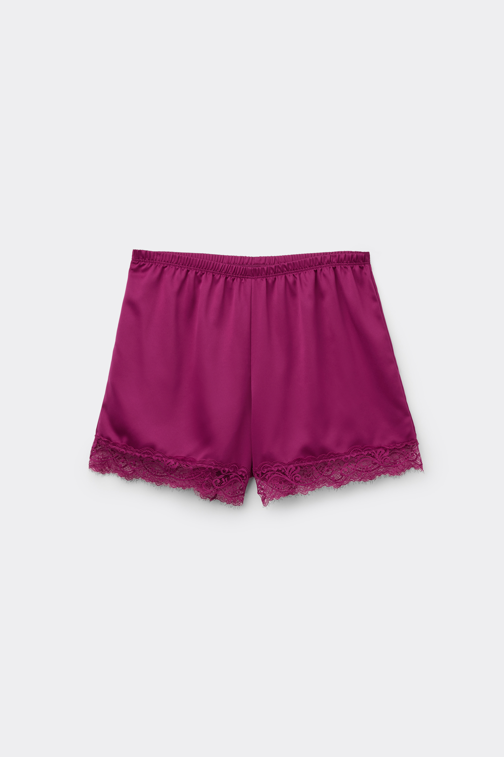 Short Court en Satin et Dentelle
