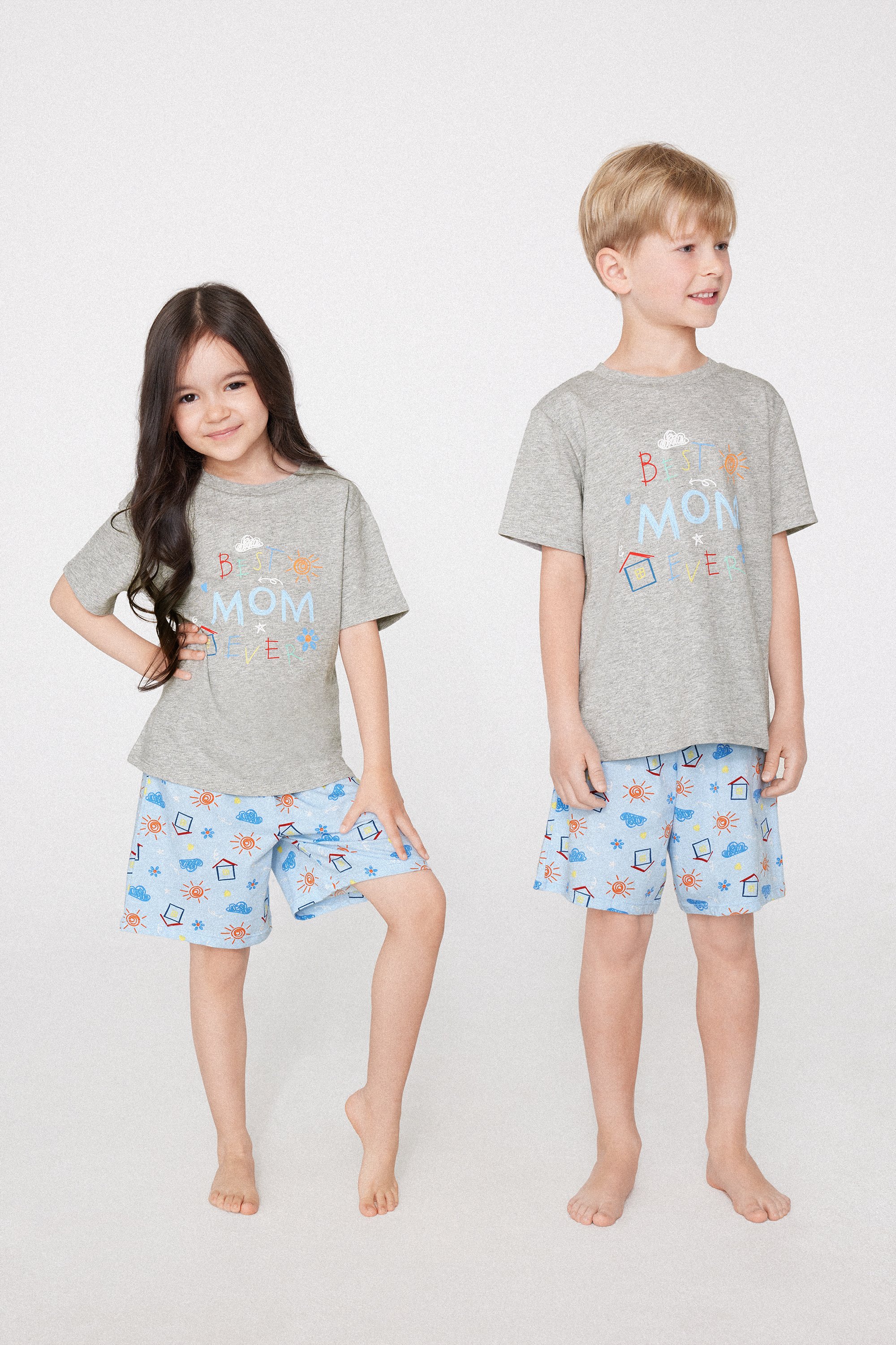 Pijama Corto Unisex Algod&oacute;n Best Mom para Ni&ntilde;os