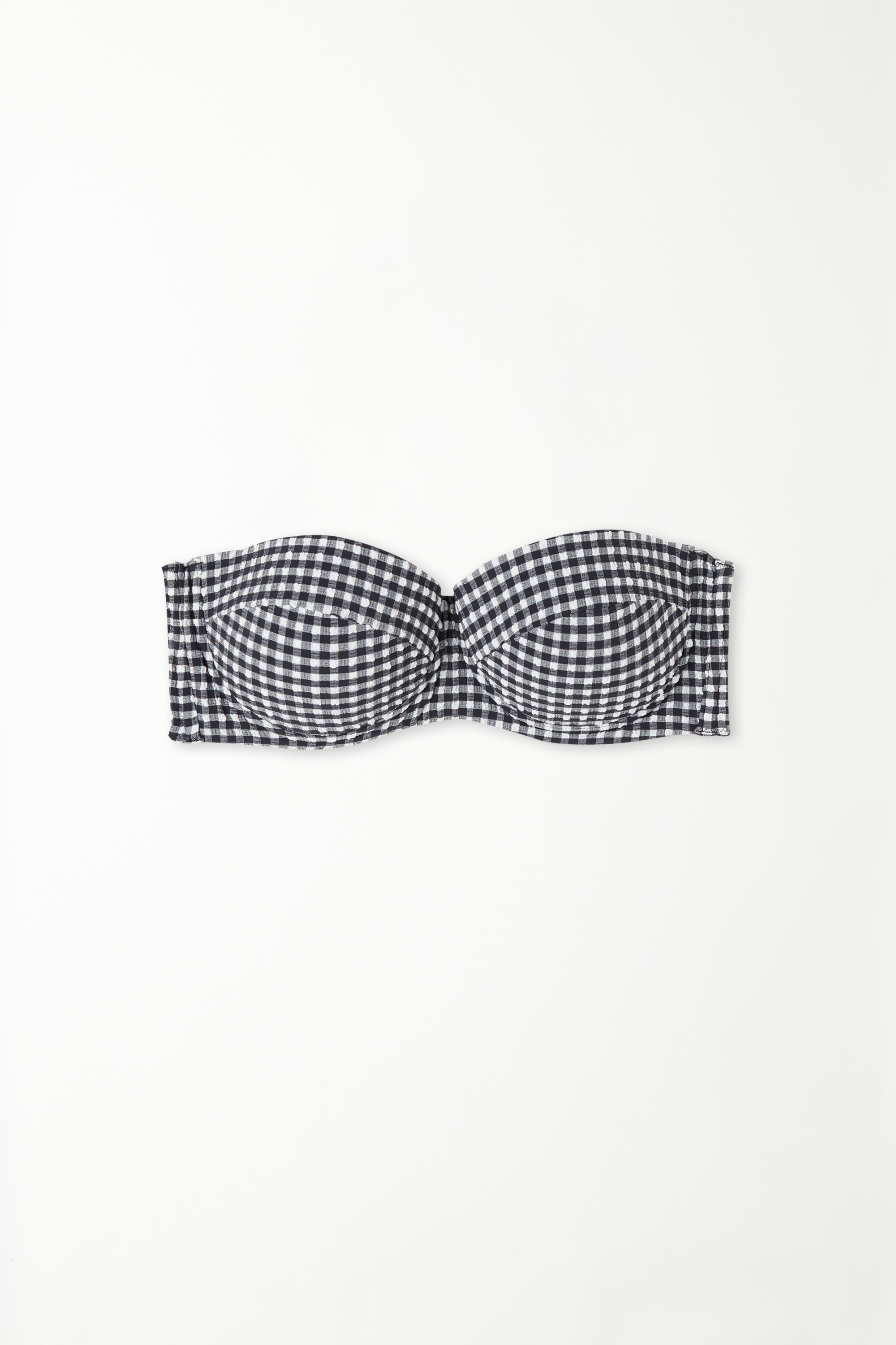 Classy Vichy Padded Bandeau Bikini Top