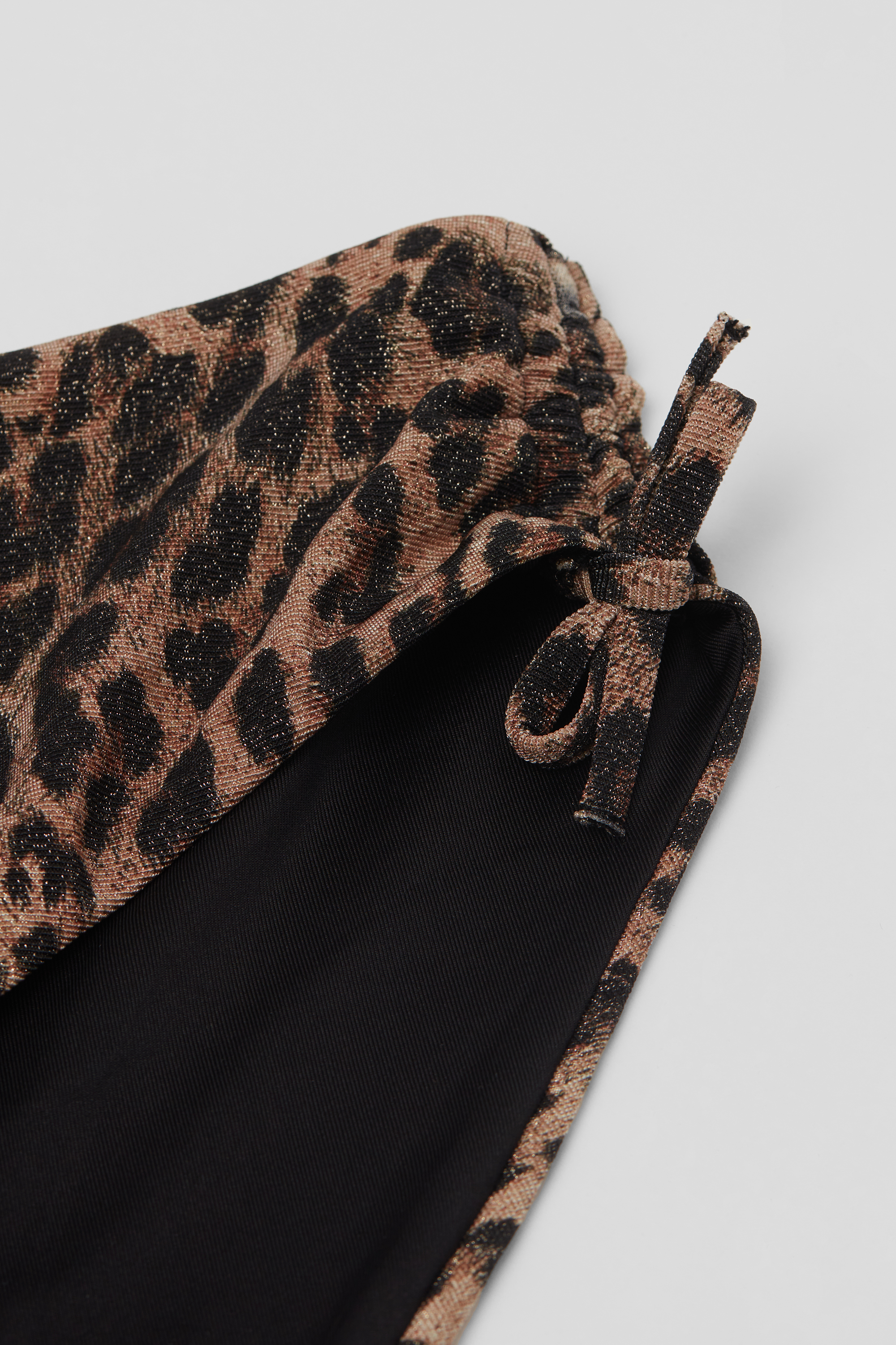 Высокие Плавки Бикини Bright Leopard на Шнурках-Кулисках