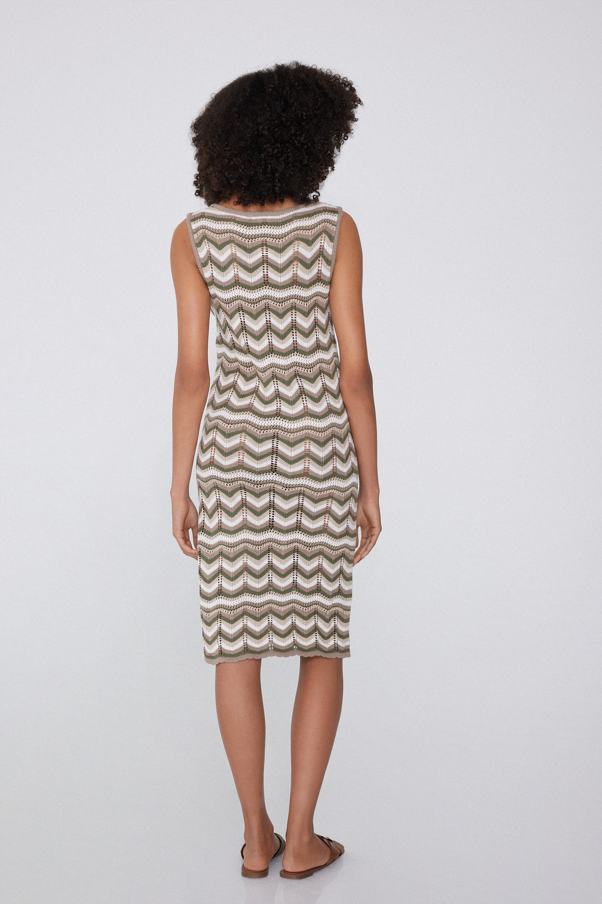 100% Cotton Crochet Midi Dress with Slit