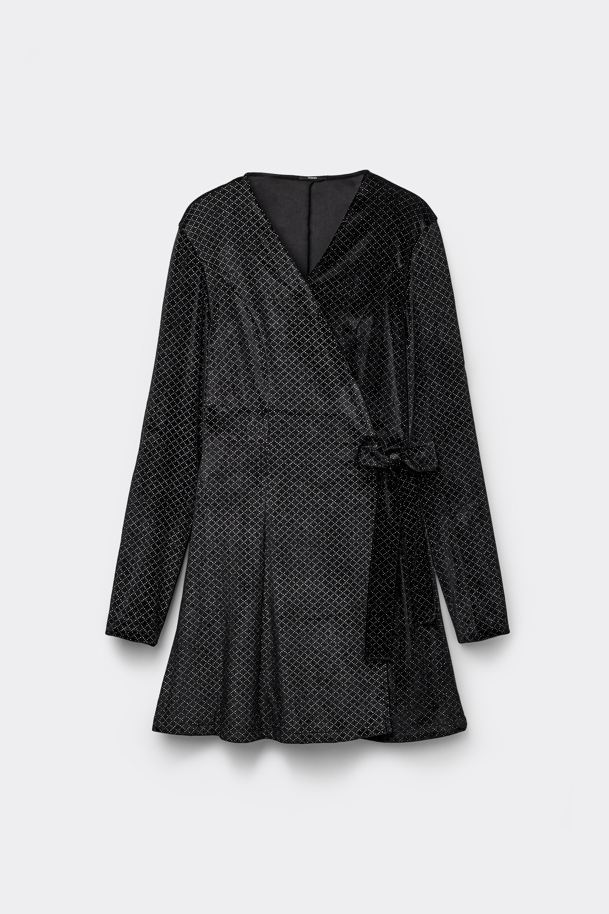 Glitter Diamond Velvet Wrap Dress