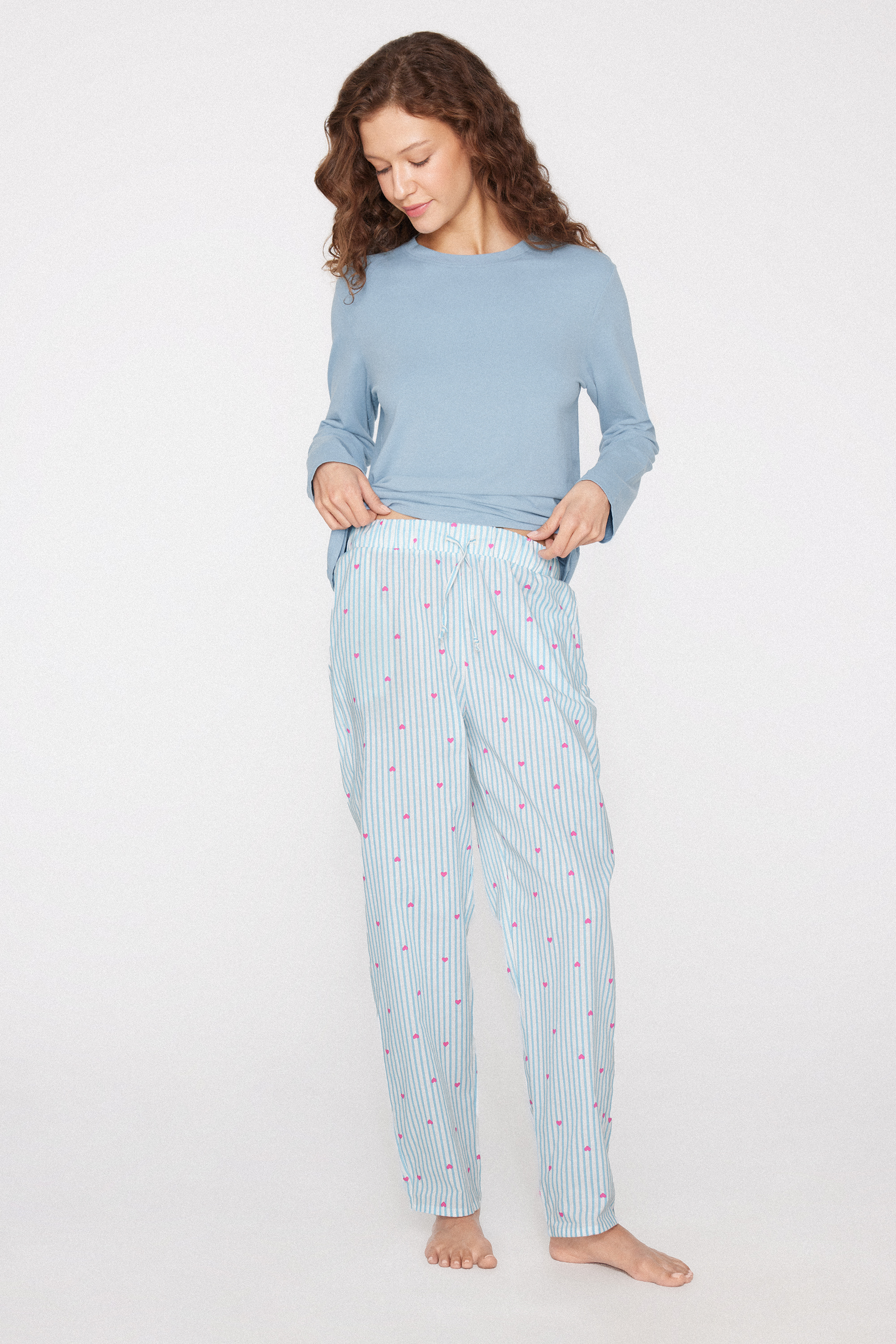 Cotton Canvas Drawstring Trousers