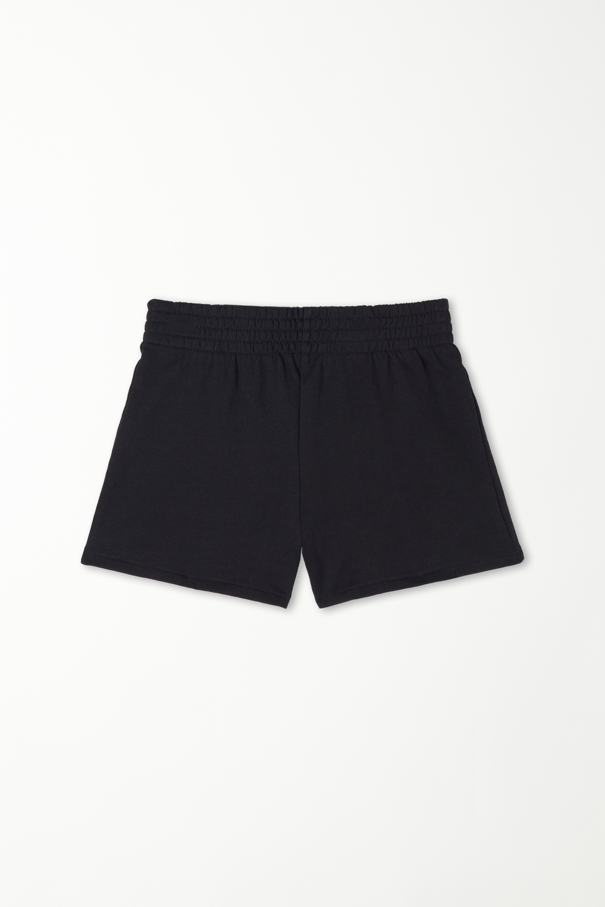 Basic-Shorts aus Baumwollsweatstoff für Mädchen