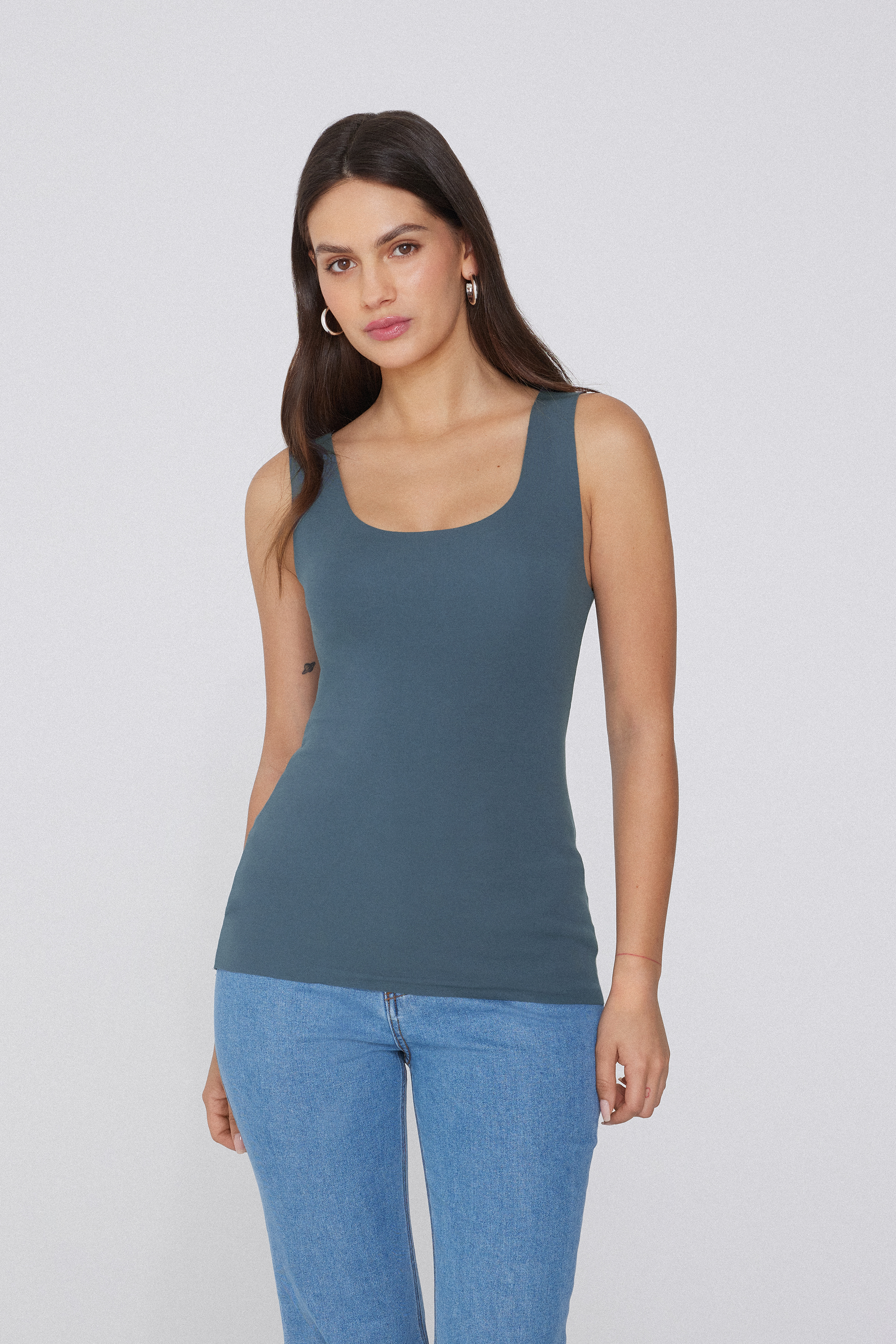 Laser-Cut Organic Cotton Camisole