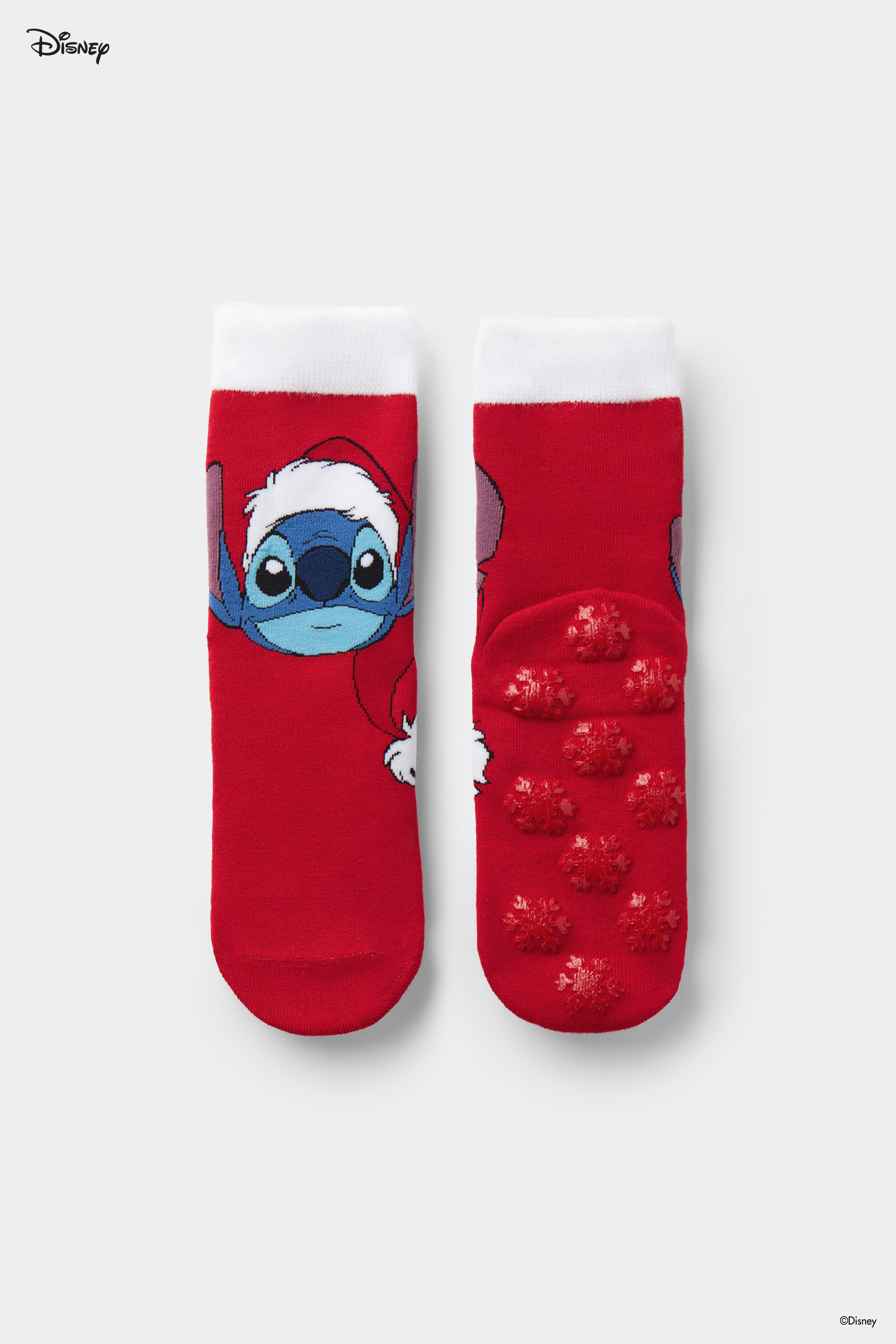 Calzini Antiscivolo Corti Stampa Stitch Disney Donna