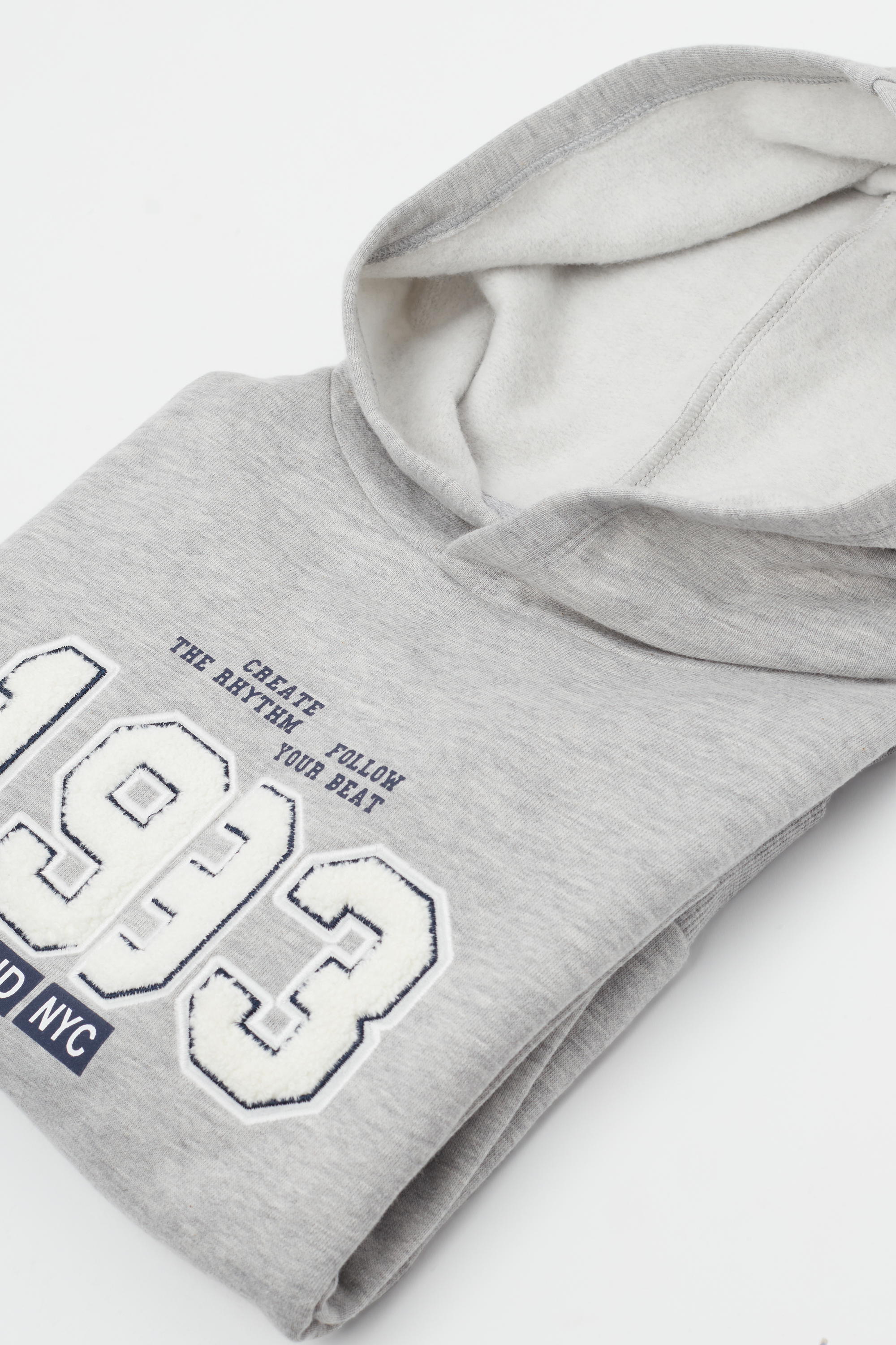Dickes Sweatshirt mit Kapuze und Print für Jungen