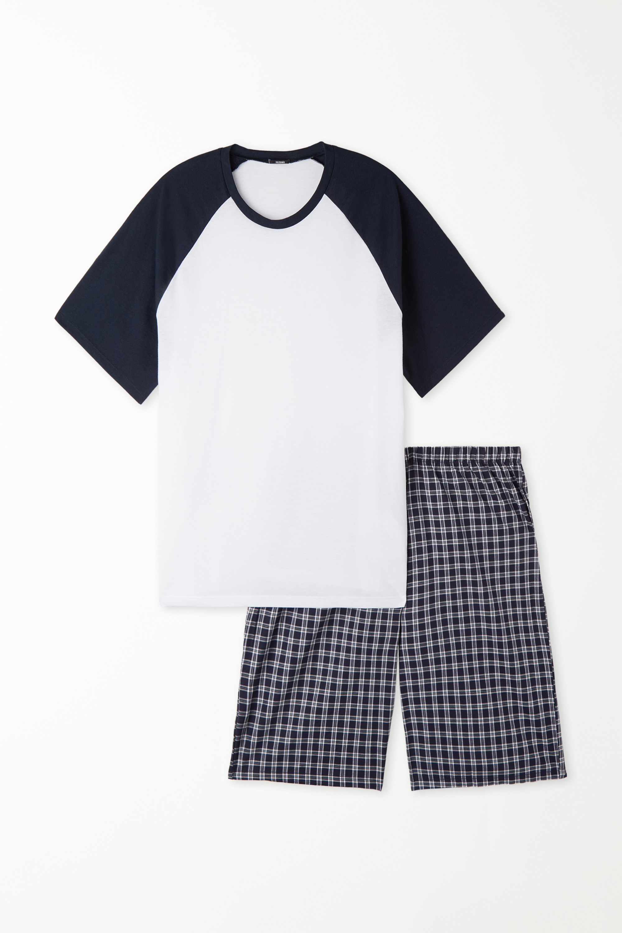 Short Checkered Cotton Pajamas