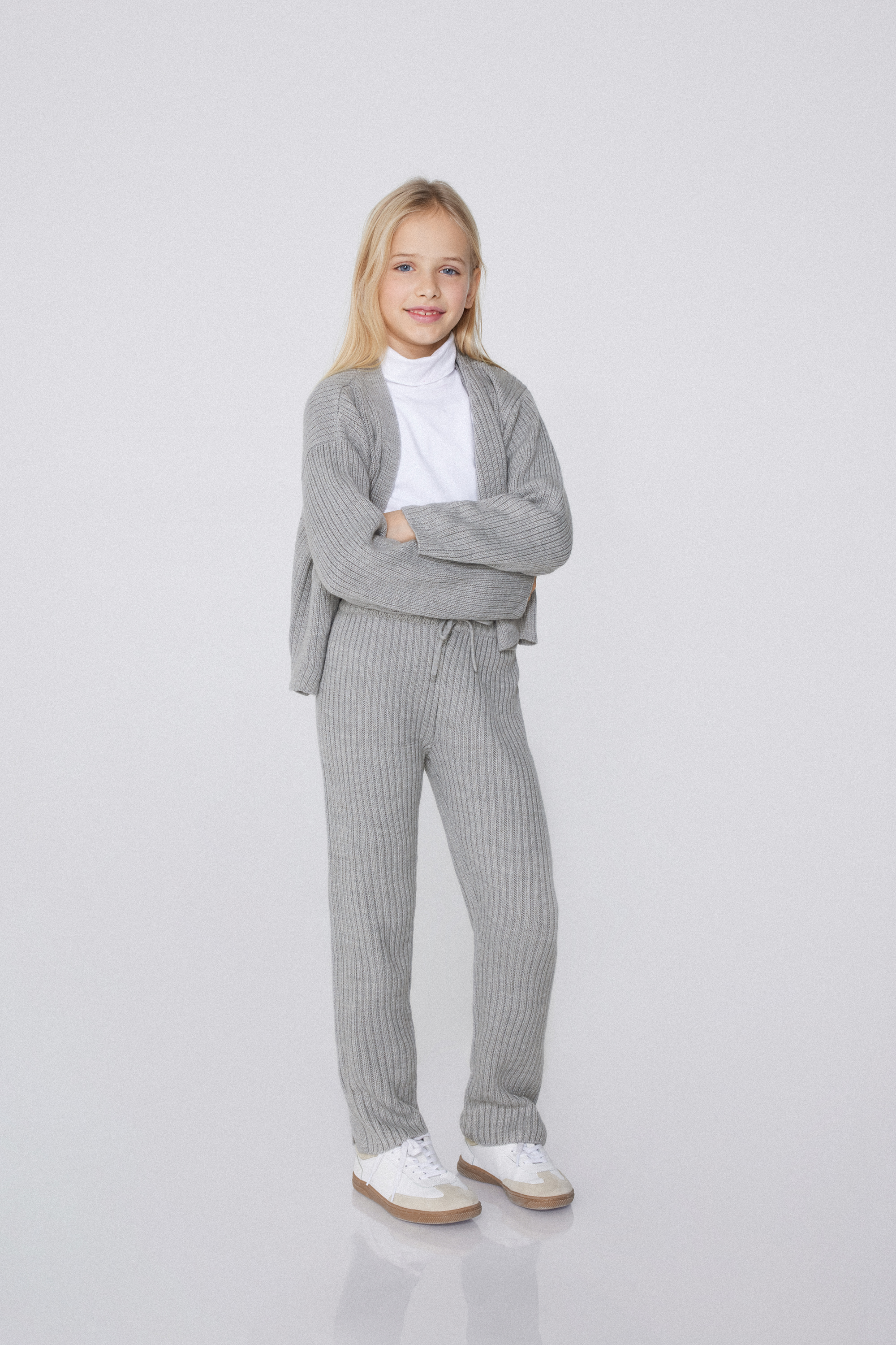 Grube Legginsy w Prążki