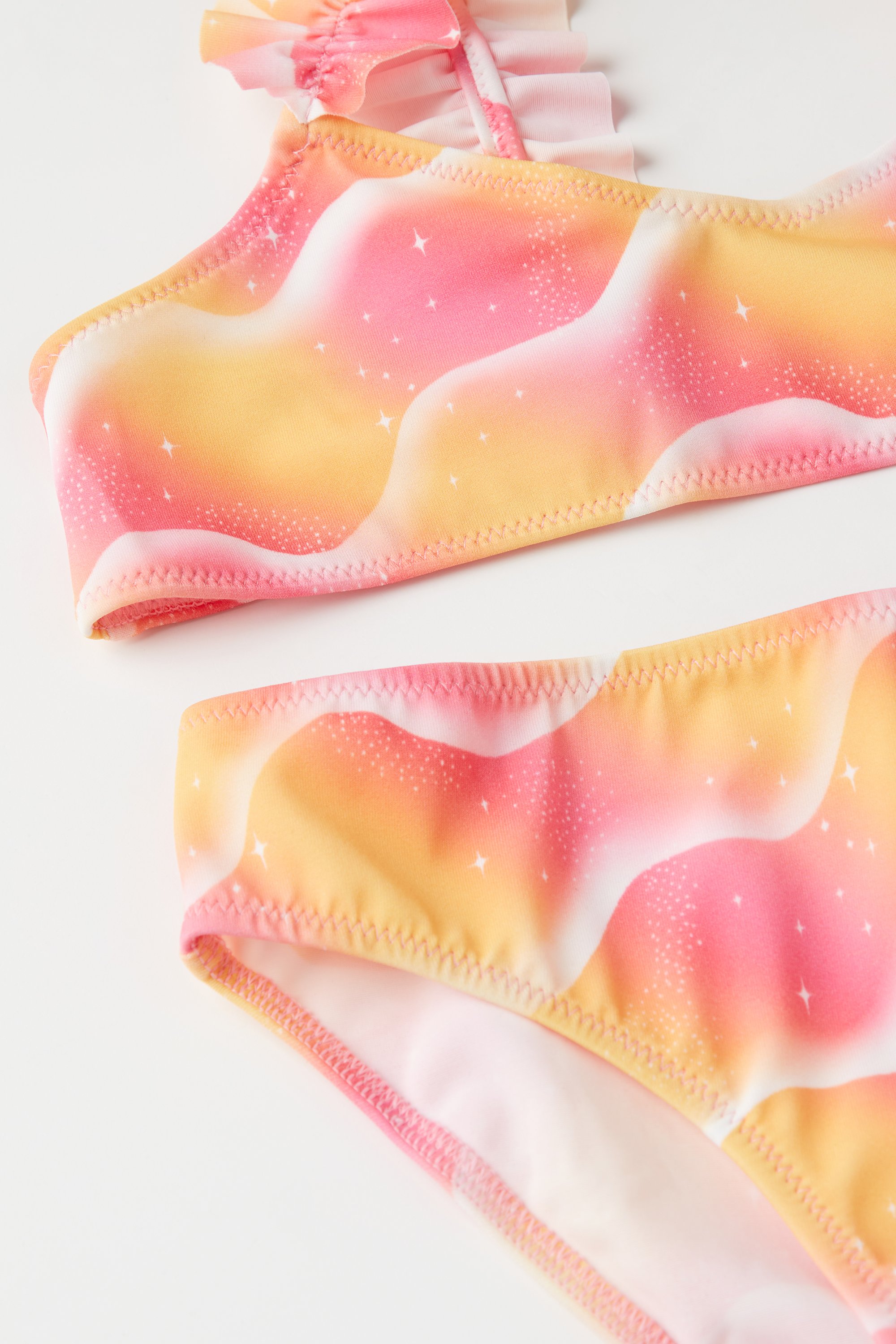 Girls’ Ruched Mermaid Bikini Top and Bottoms