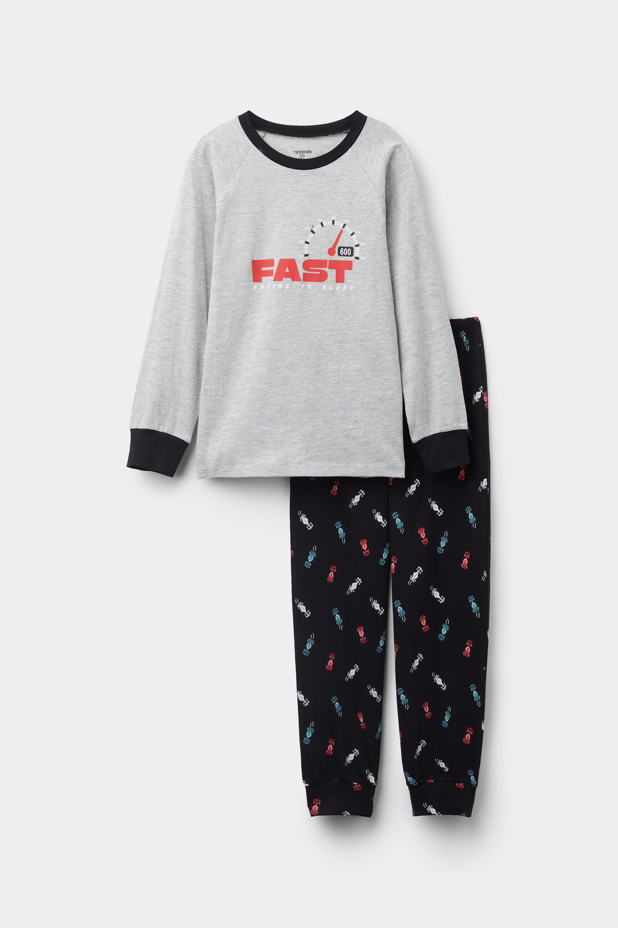 Boys&rsquo; &ldquo;Fast&rdquo; Print Cotton Long Pyjamas