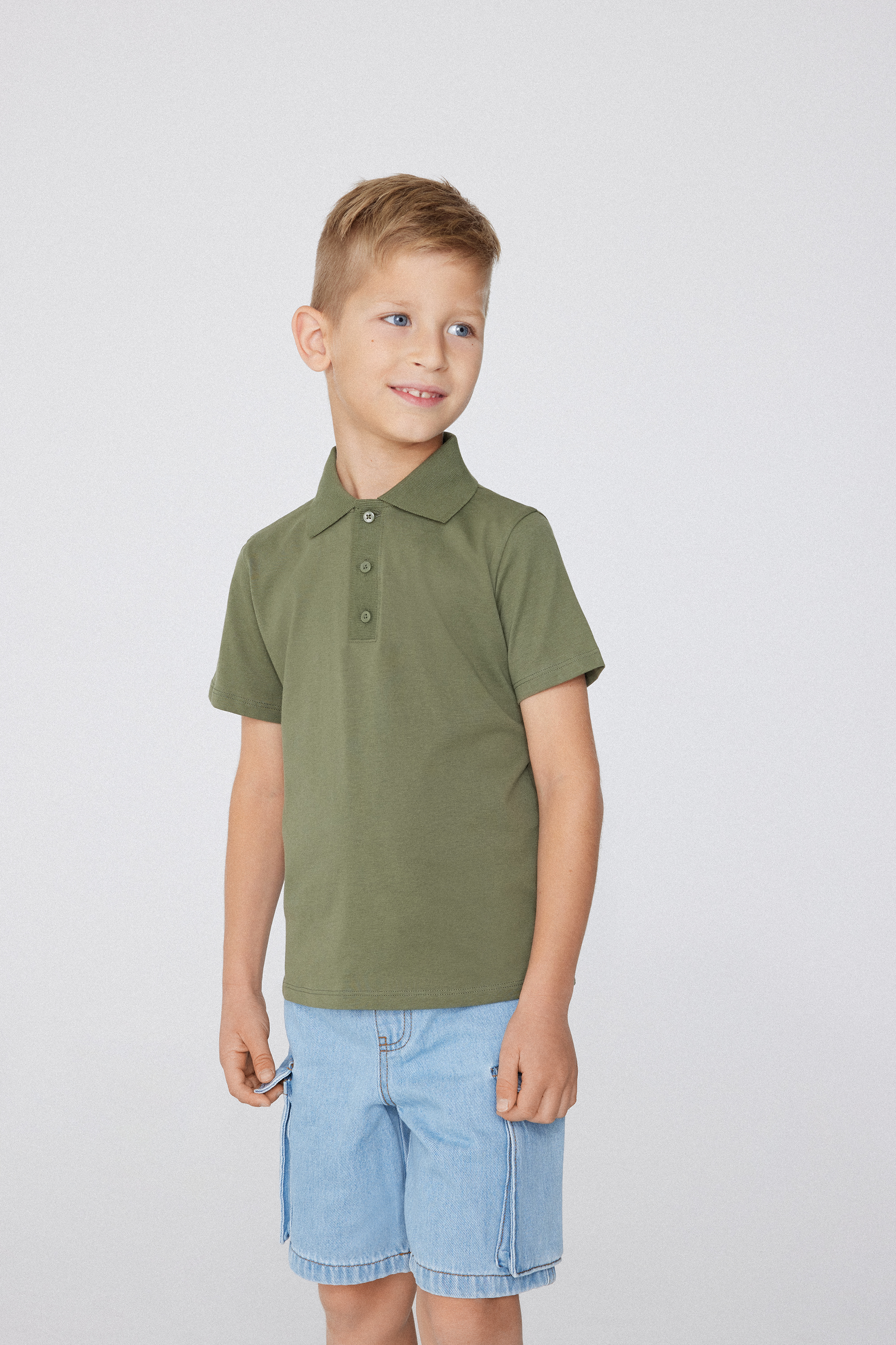 Polo de Manga Corta de Algodón para Niño