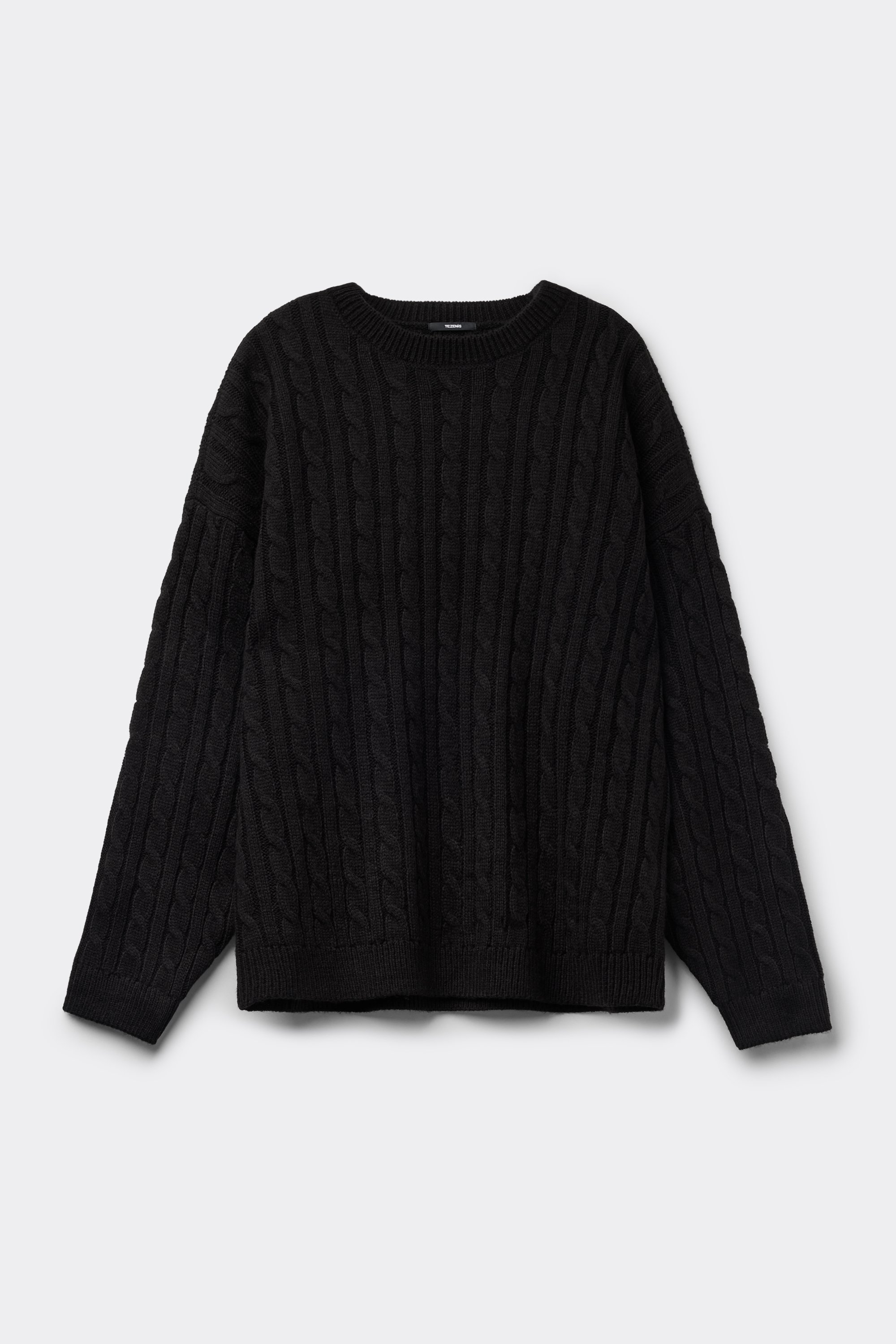 TOP LONG SLEEVE ROUND NECK FULLY-FASHIONED BRAIDS