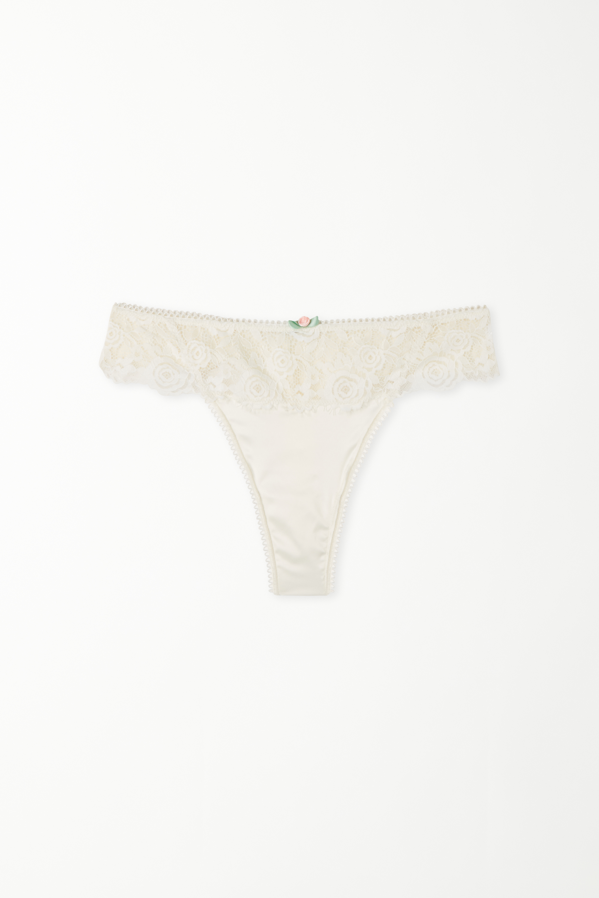 Milk Roses Lace High-Cut G-String