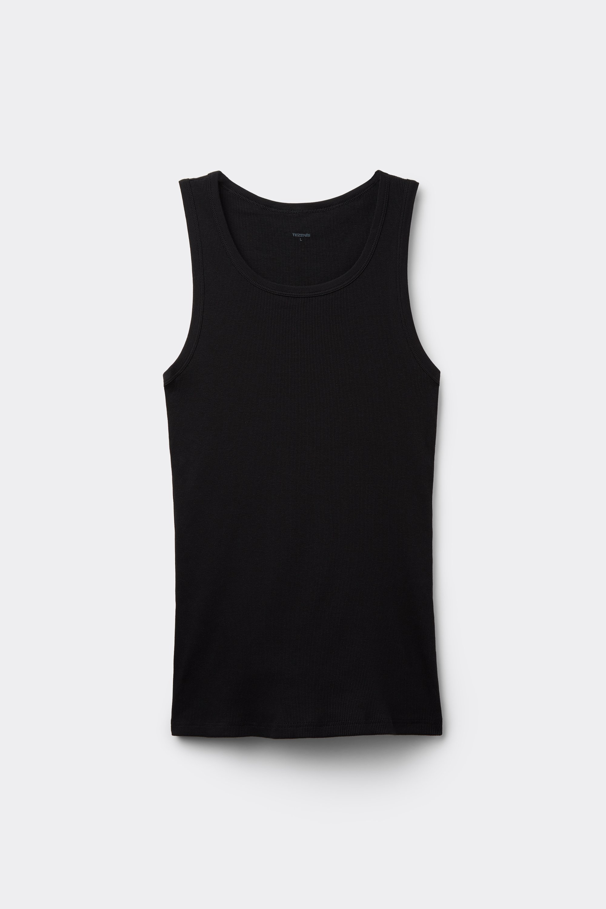 Geripptes Tanktop aus Baumwolle mit breiten Trägern für Herren