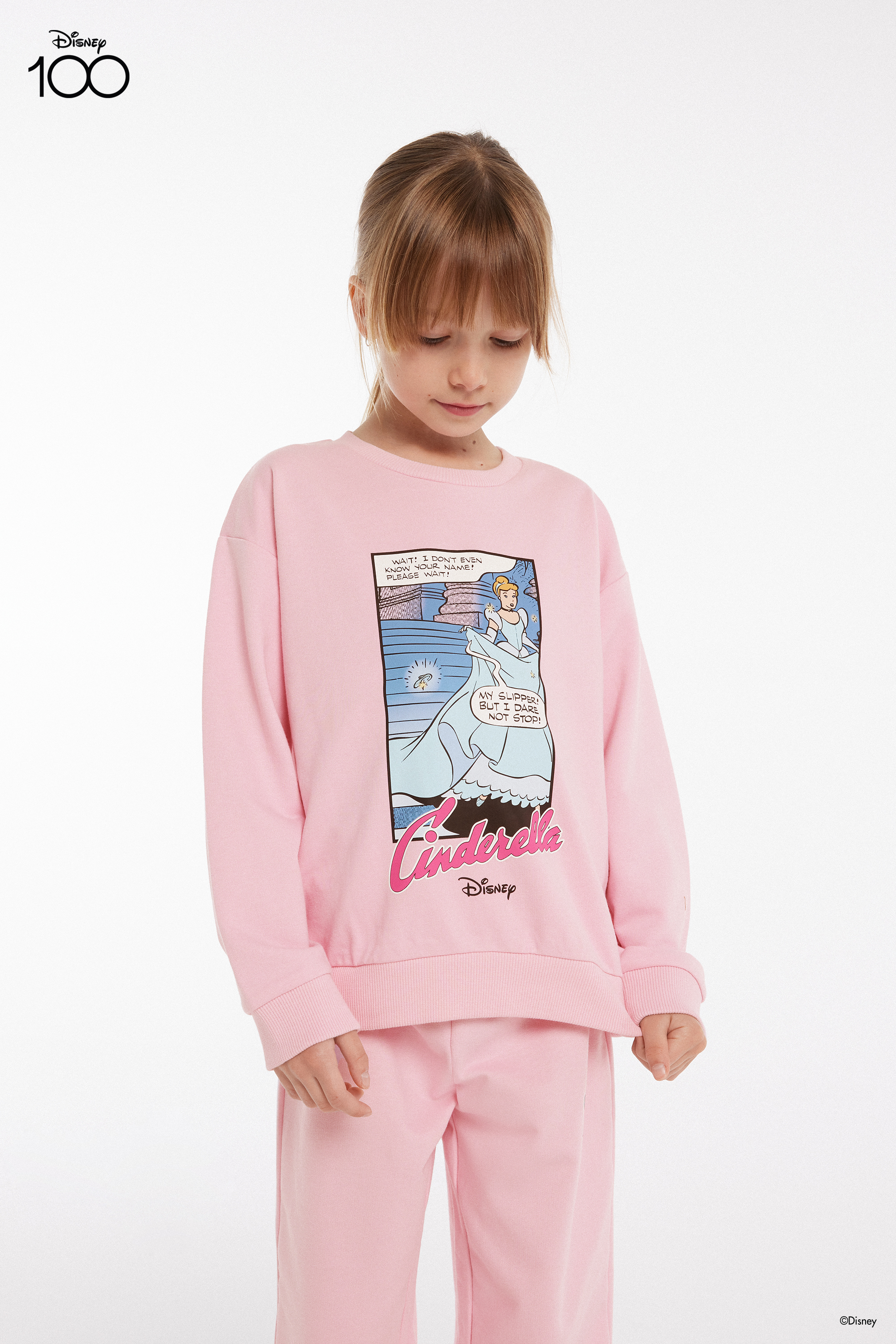 Langarm-Sweatshirt für Mädchen mit Disney 100-Print